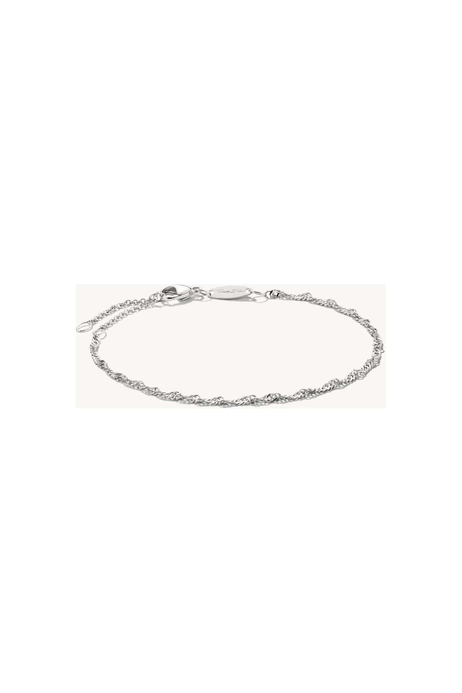 BRACELET CHARM DESIGN SINGAPOUR en argent 925 recyclé avec filigrane en spirale, ajustable pour un style unique.
