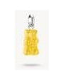 Pendentif charm Ours d'Or en cristal satiné, couleur jaune, en argent recyclé, élégant et personnalisable.