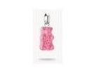 Pendentif charm ours en cristal rose, argent recyclé, inspiré des Goldbears HARIBO, bijou élégant et personnalisable.