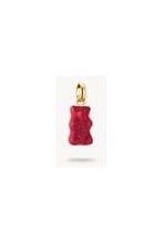 Pendentif charm Ours d'Or en cristal rouge, design élégant en argent recyclé, inspiré des Goldbears HARIBO.
