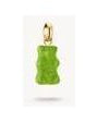 Pendentif charm Ours d'Or en cristal vert avec fermoir doré, inspiré des Goldbears HARIBO.