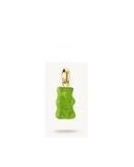 Pendentif charm Ours d'Or en cristal vert avec fermoir doré, inspiré des Goldbears HARIBO.