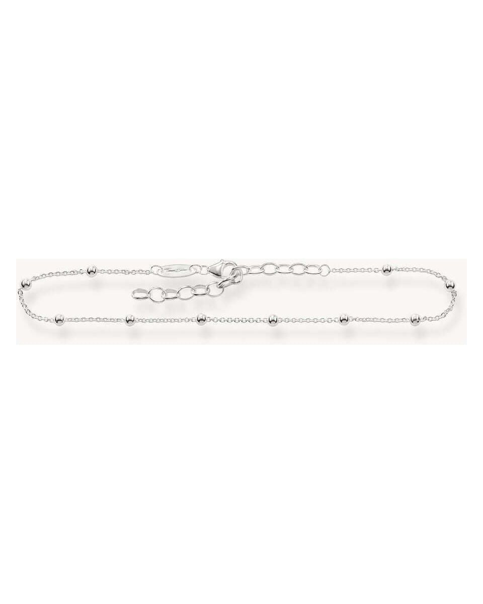 Chaîne de cheville THOMAS SABO élégante en argent, parfaite pour un look bohème chic et estival.