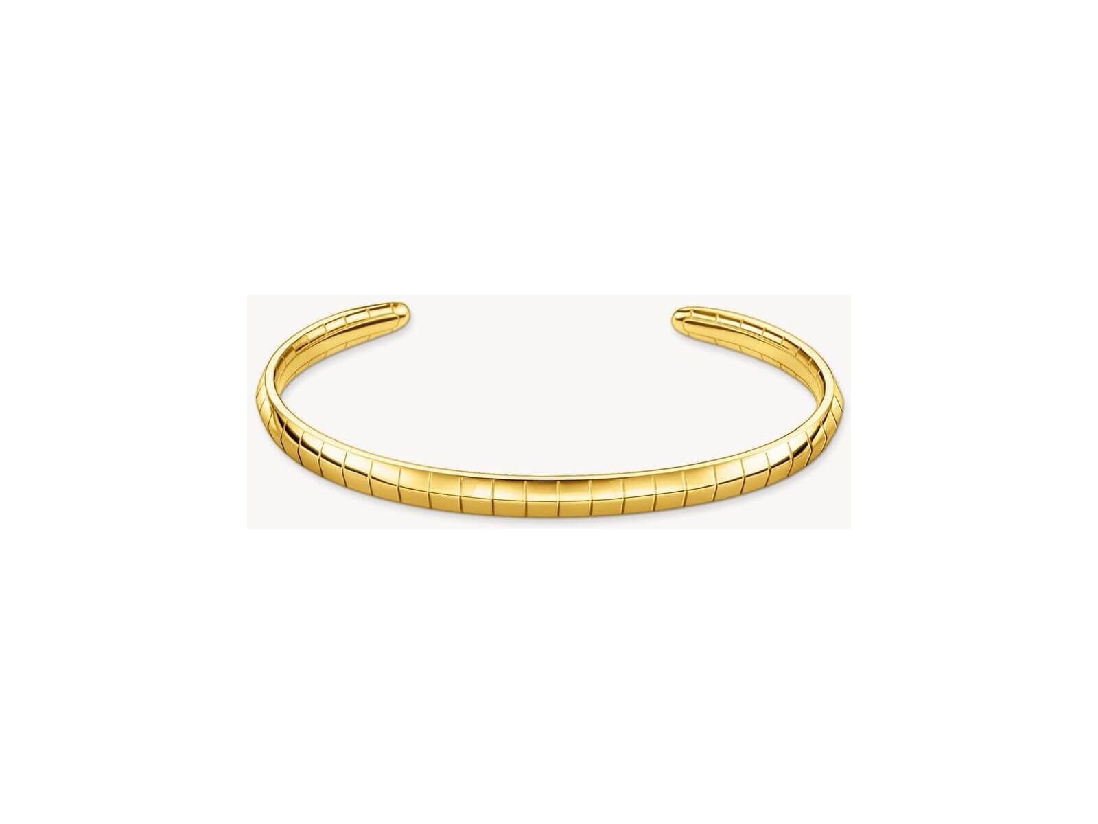 Bracelet jonc peau de serpent or, élégant et minimaliste avec motif graphique, bijou exclusif THOMAS SABO.