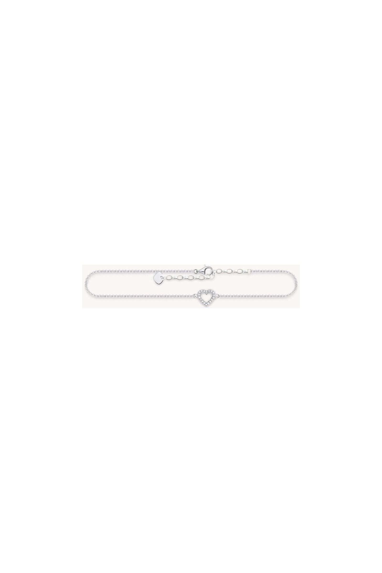 Chaîne de cheville cœur en argent avec design délicat, ajustable pour un style bohème chic.