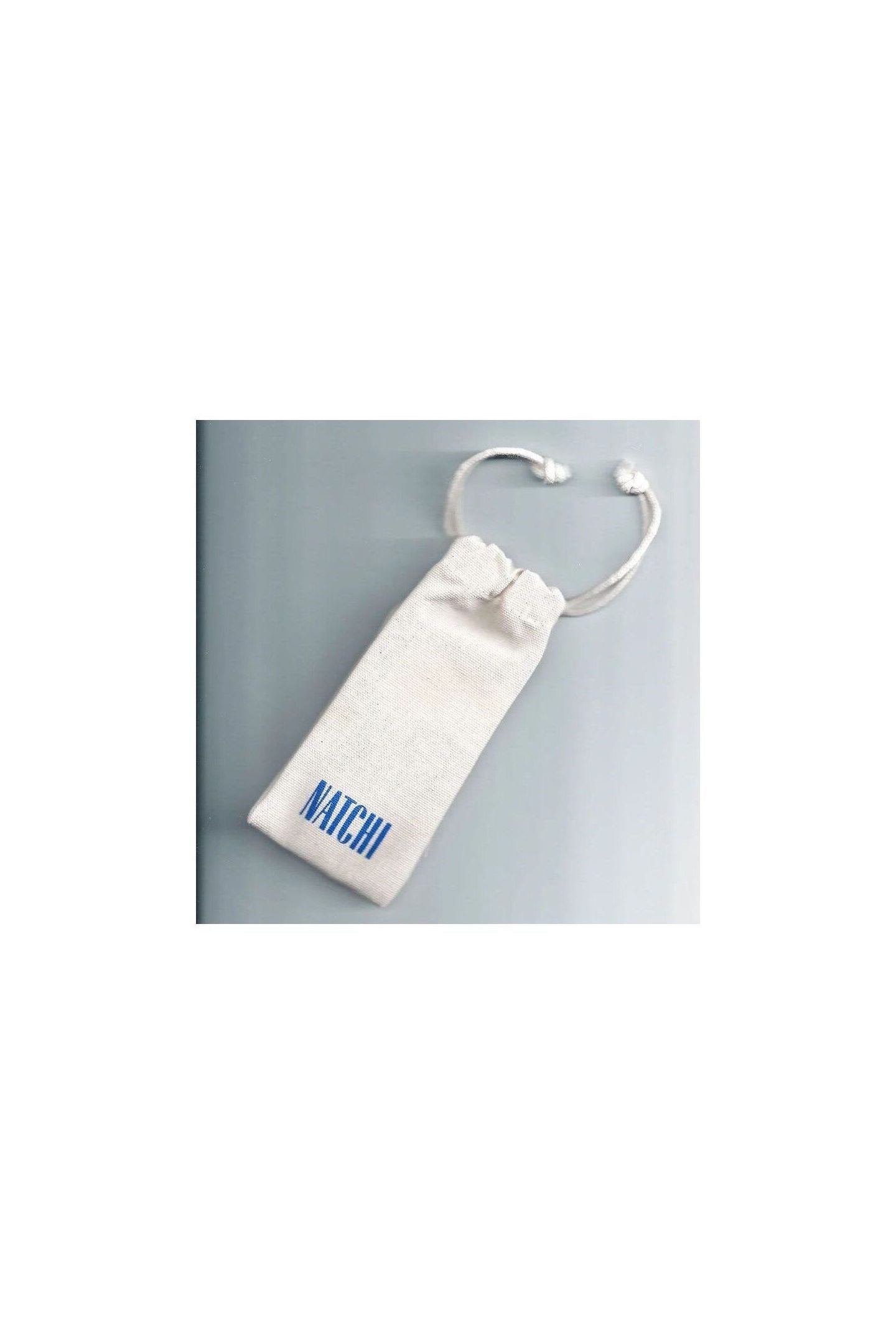 Natchi drawstring pouch in natural fabric for eco-friendly storage.