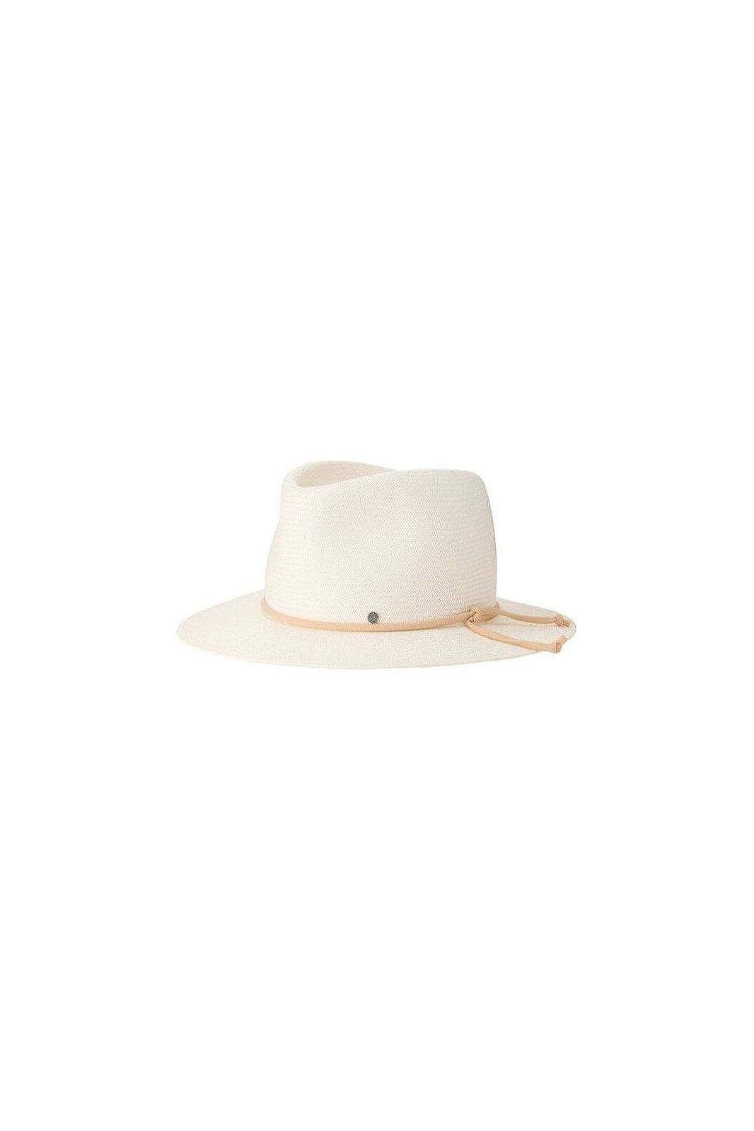 Chapeau Andre hat capsule in natural straw with camel ribbon, stylish and foldable for sunny travel days.