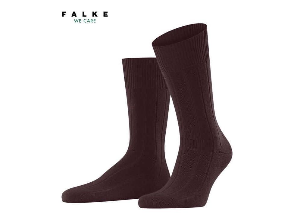 Chaussettes Lhasa rib en laine et cachemire, confortables et durables, couleur marron, de la marque Falke.