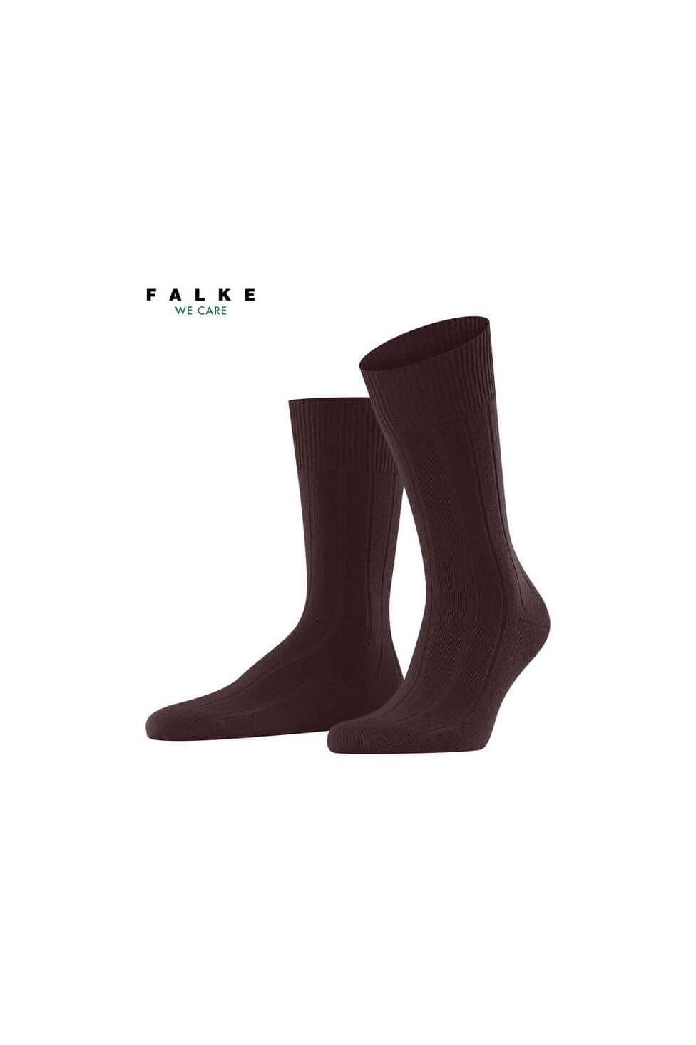 Chaussettes Lhasa rib en laine et cachemire, confortables et durables, couleur marron, de la marque Falke.