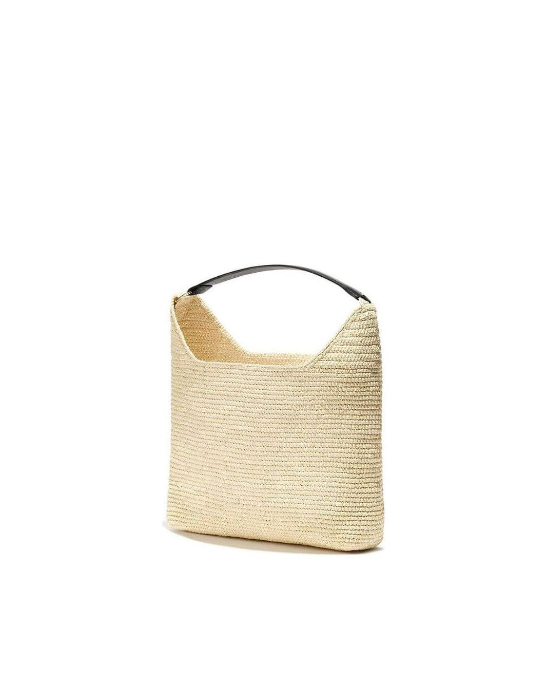 Sac en paille crochetée Cristiana, accessoire minimaliste et pratique idéal pour l'été.