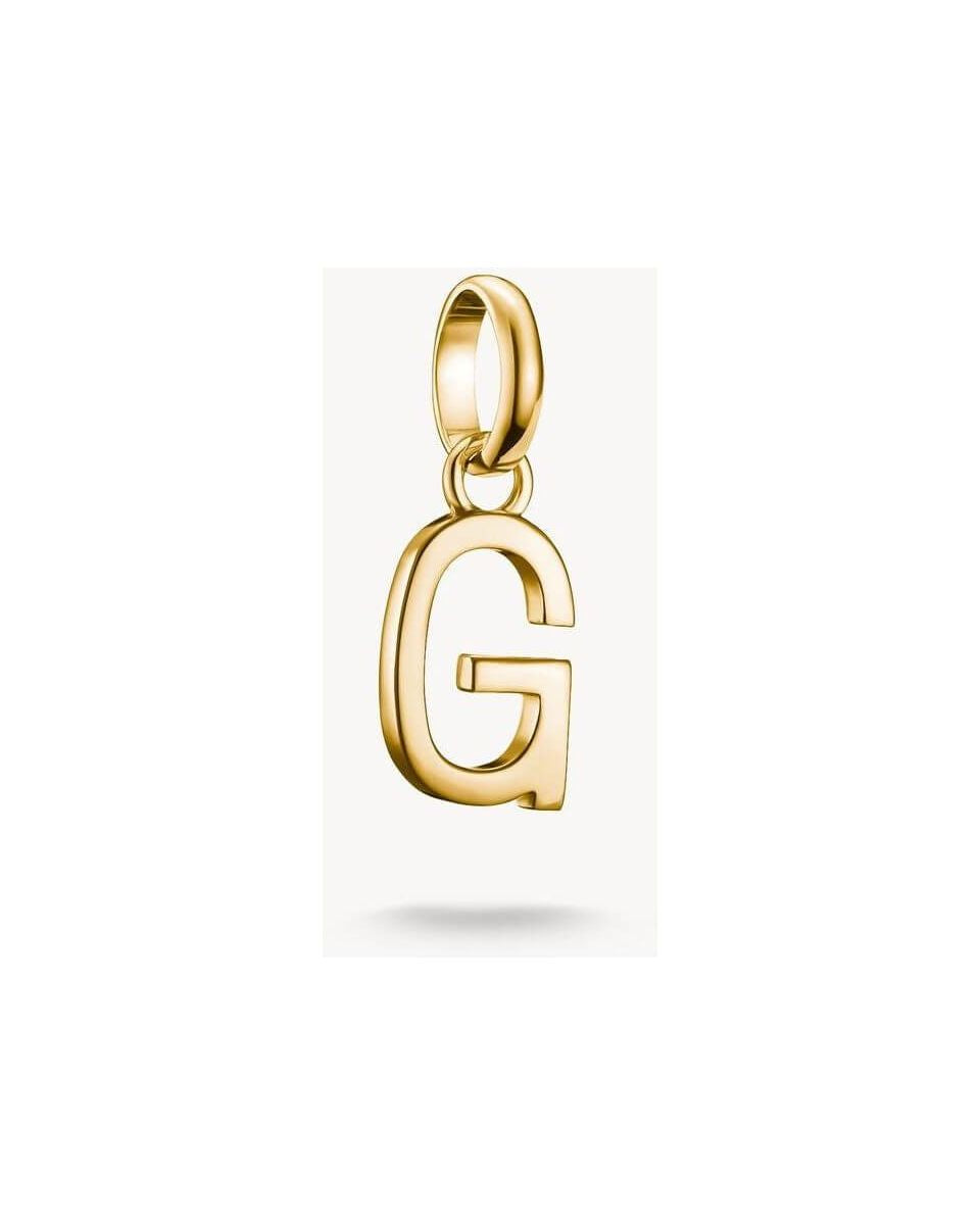 Pendentif charm lettre G en plaqué or 18k, élégant et personnalisable pour bijoux uniques.