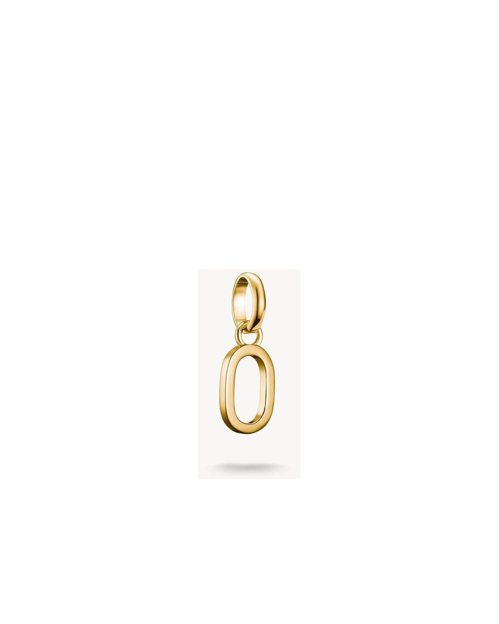 Charm pendentif en plaqué or en forme de lettre O, accessoire élégant pour bijoux personnalisés.
