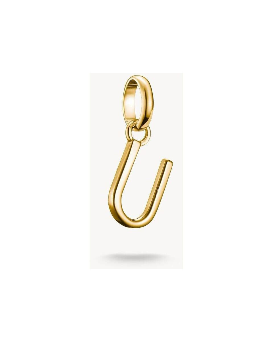 Pendentif charm lettre A en or plaqué, design élégant et personnalisable pour bijoux uniques.