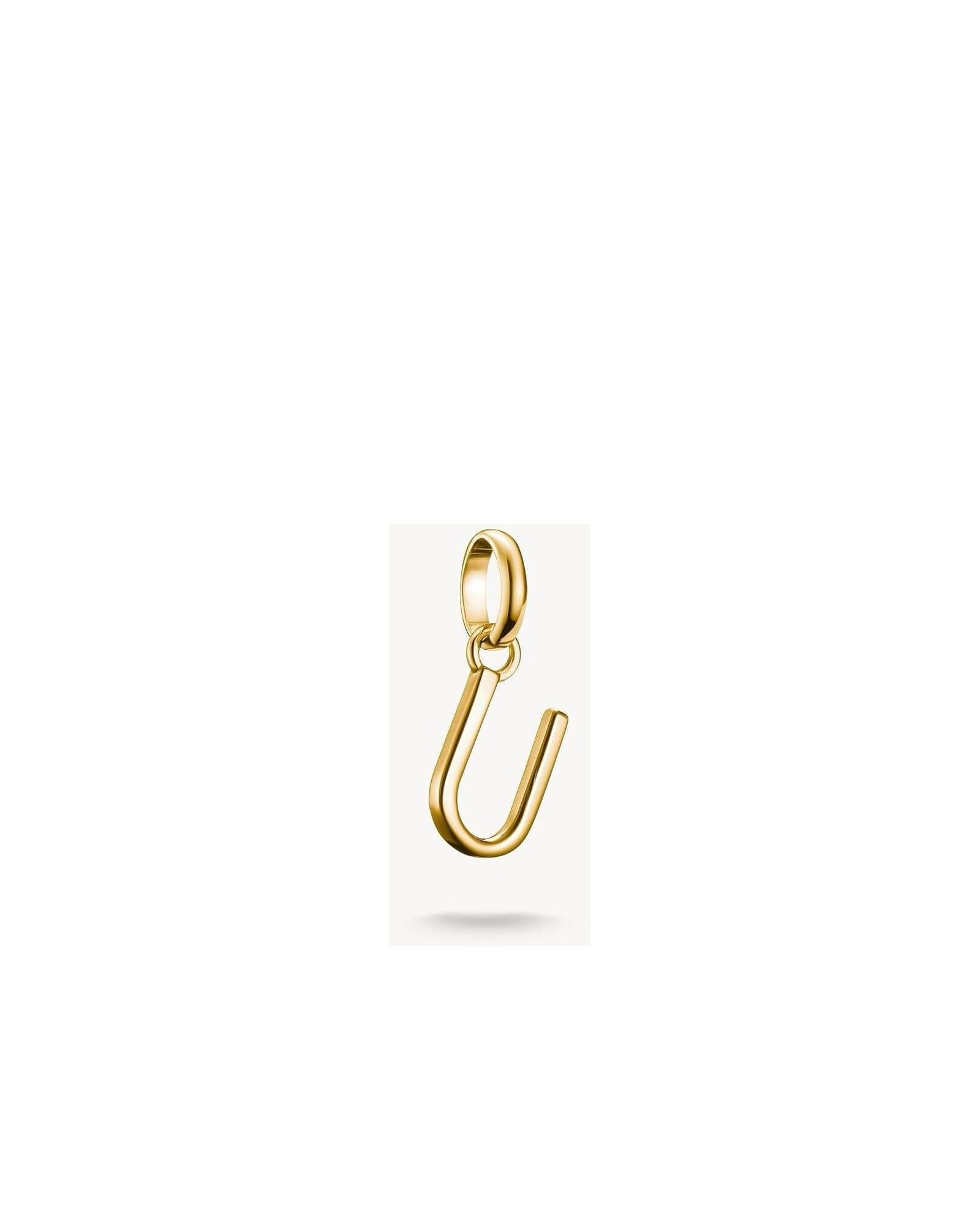 Pendentif charm lettre A en or plaqué, design élégant et personnalisable pour bijoux uniques.