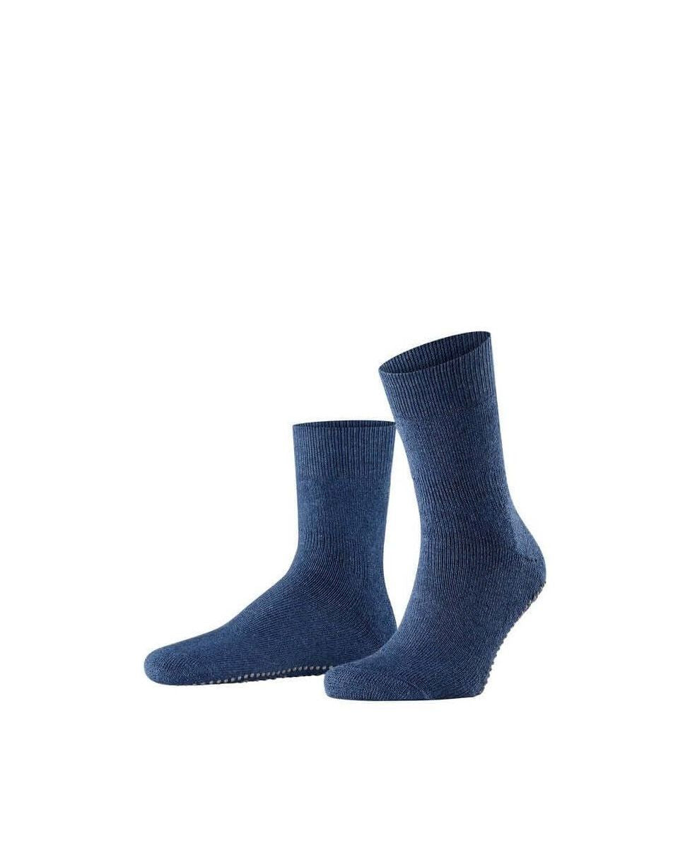 Chaussettes Homepads FALKE en bleu avec picots en silicone pour un confort et une adhérence optimale à la maison.