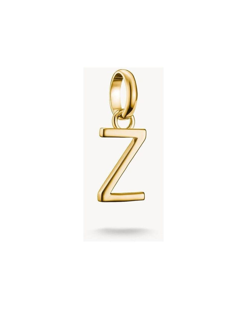 Pendentif charm lettre Z en plaqué or 18k, élégant et personnalisable, idéal pour bijoux sur mesure.
