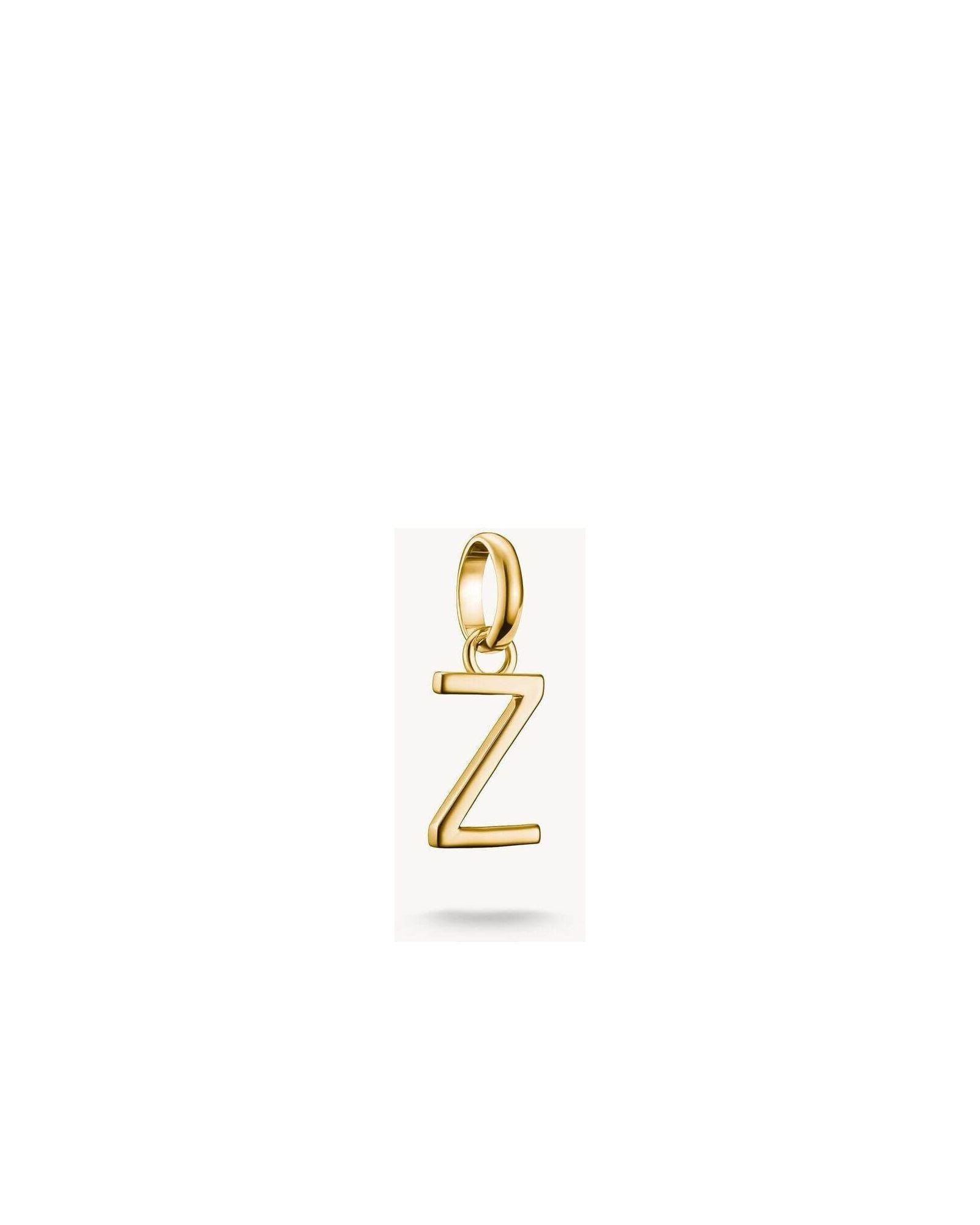 Pendentif charm lettre Z en plaqué or 18k, élégant et personnalisable, idéal pour bijoux sur mesure.