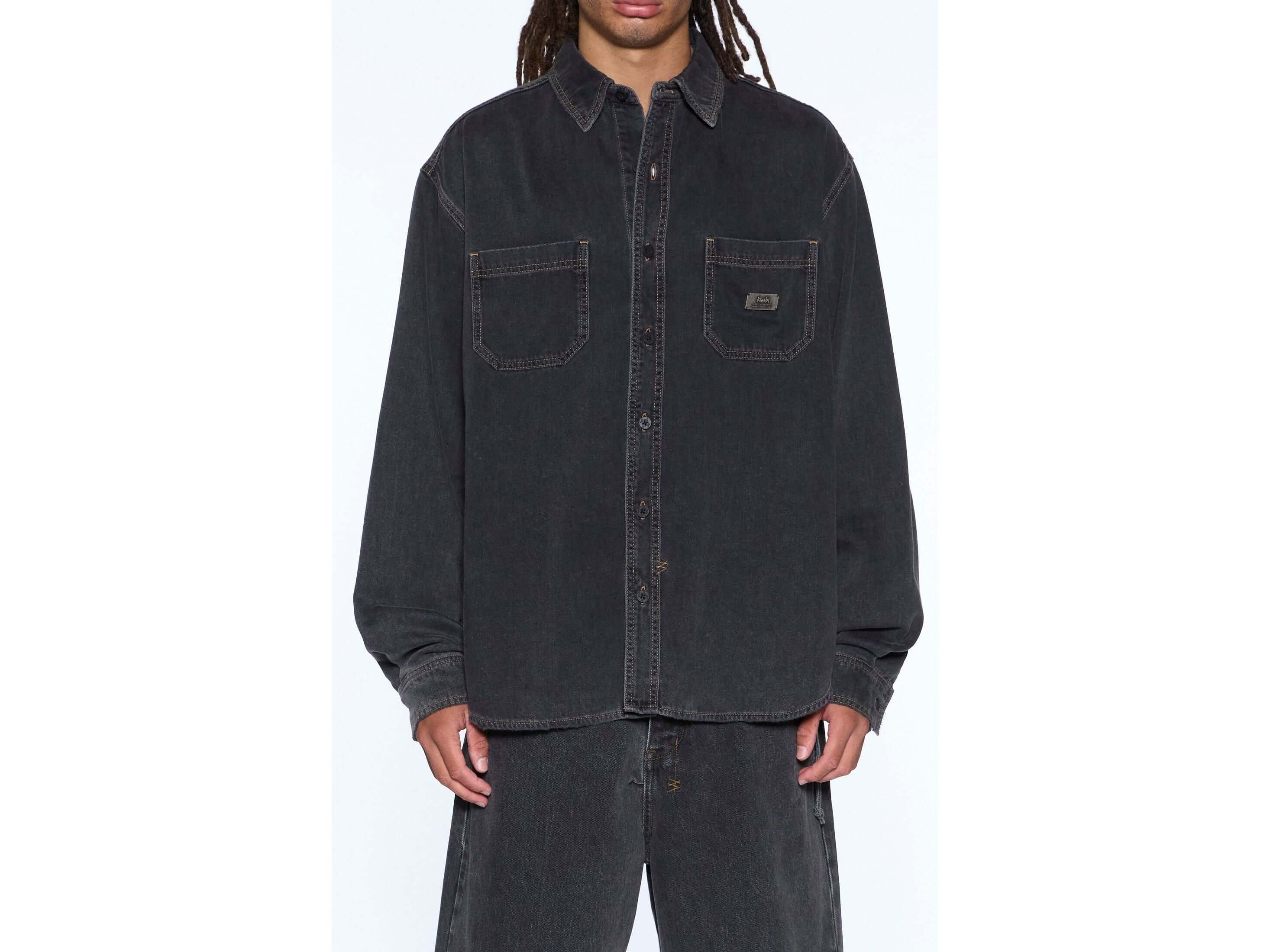 VULTURE DENIM LS SHIRT BAXTER BLACK