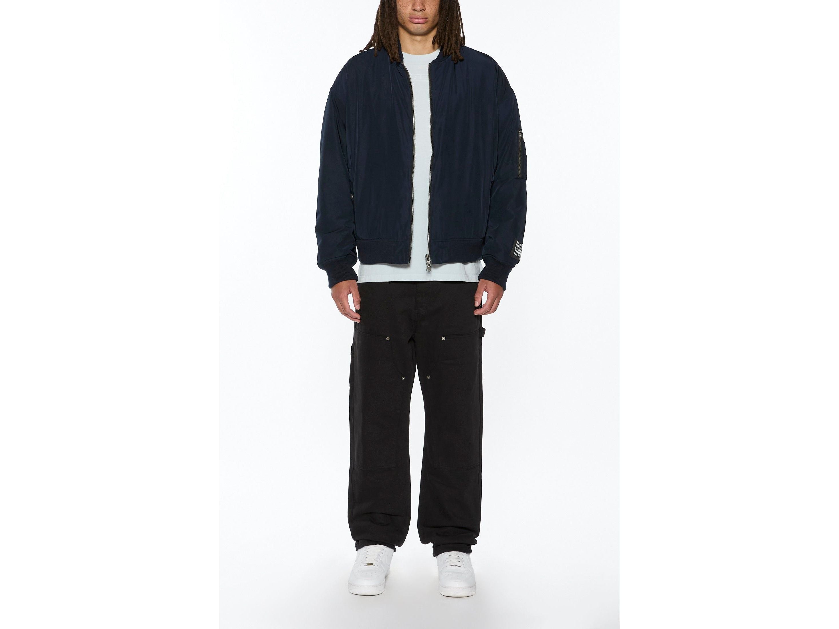 intruder bomber jacket navy