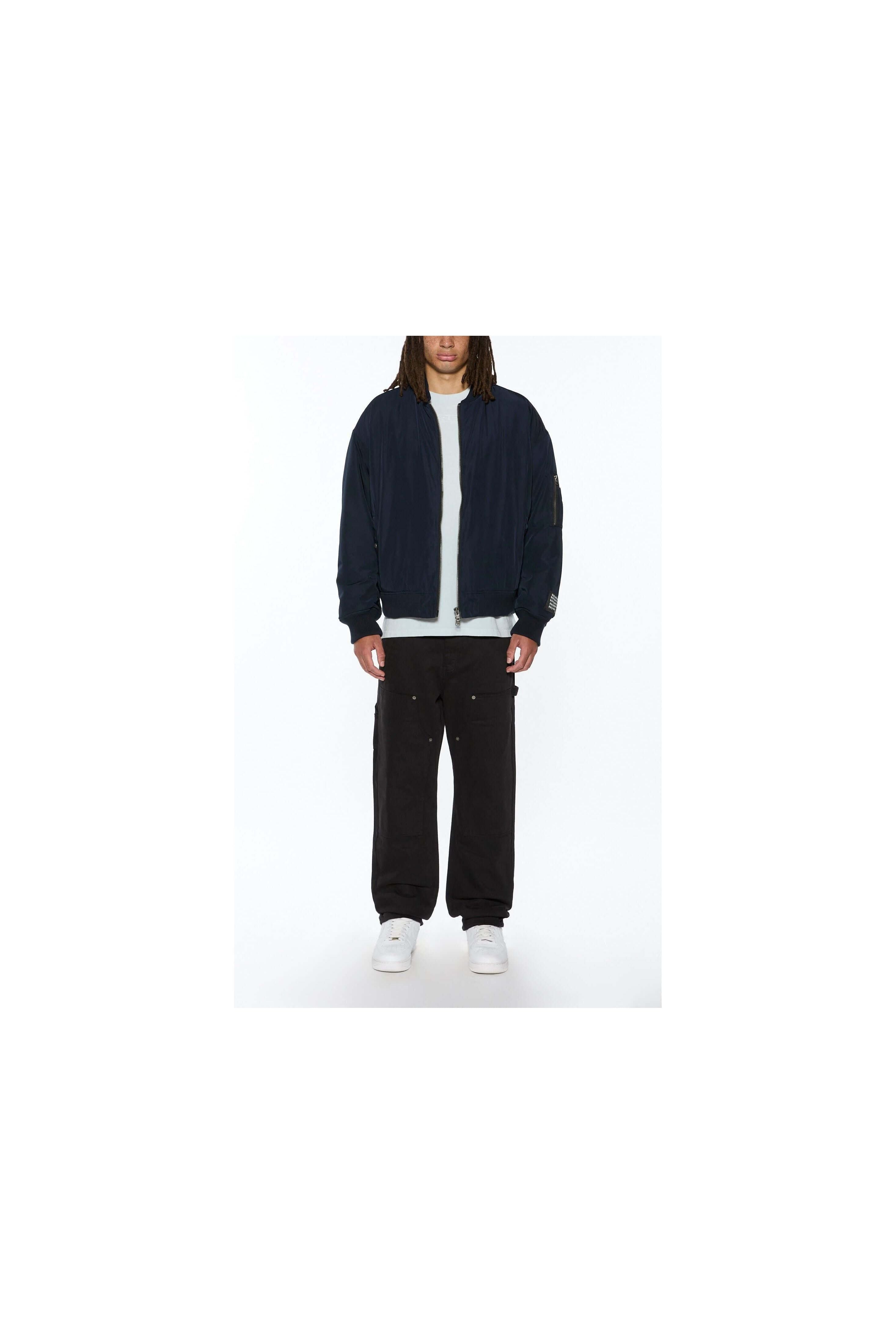 intruder bomber jacket navy