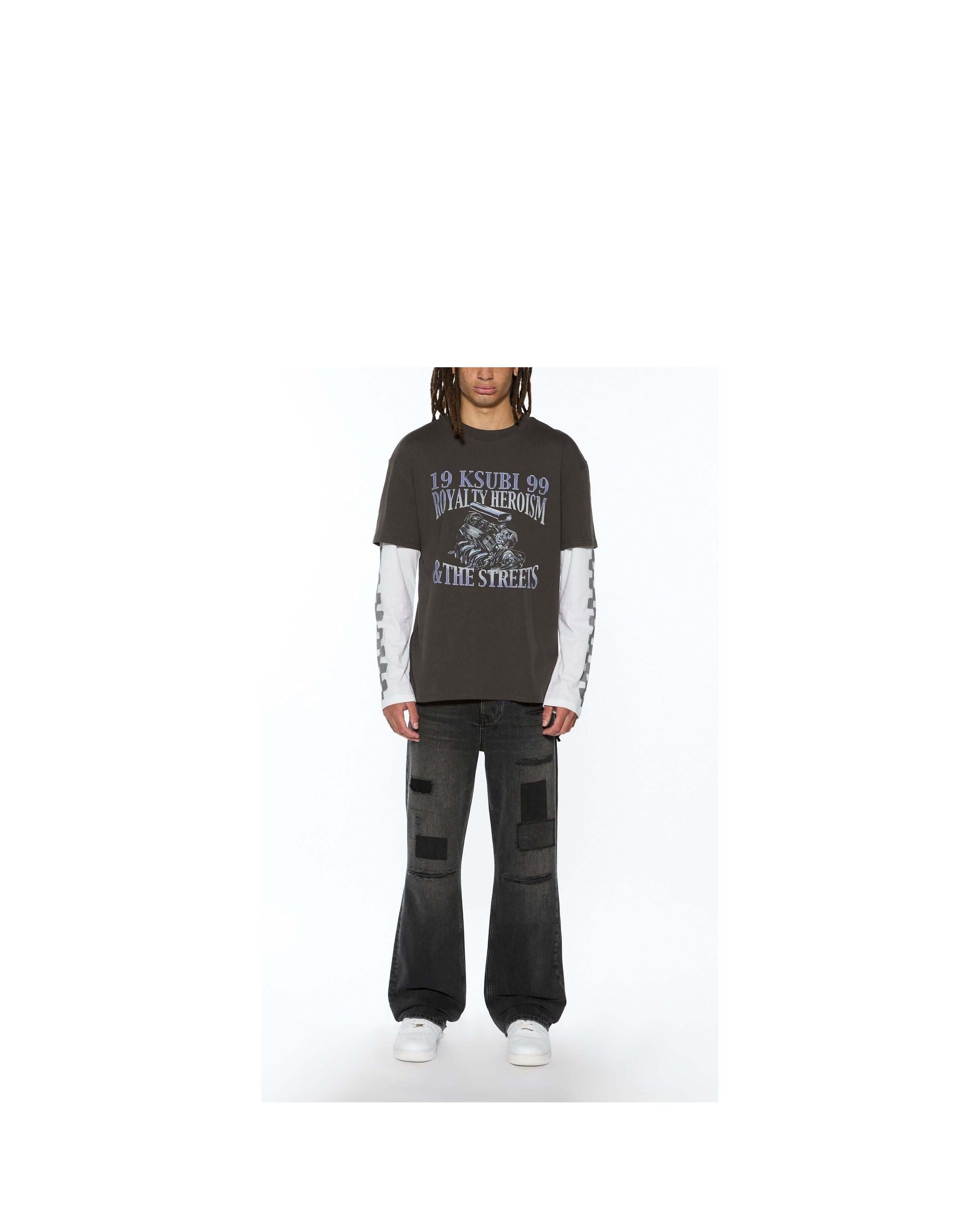 engine ls layer tee faded black