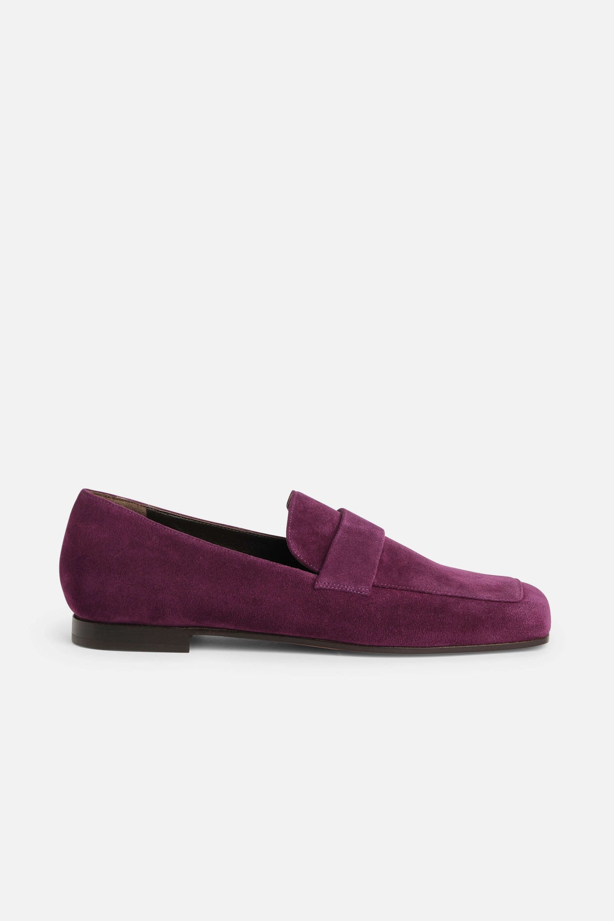 Mocassins Missoni en veau suédé couleur aubergine pour homme, modèle MIRIAM, élégant et moderne.
