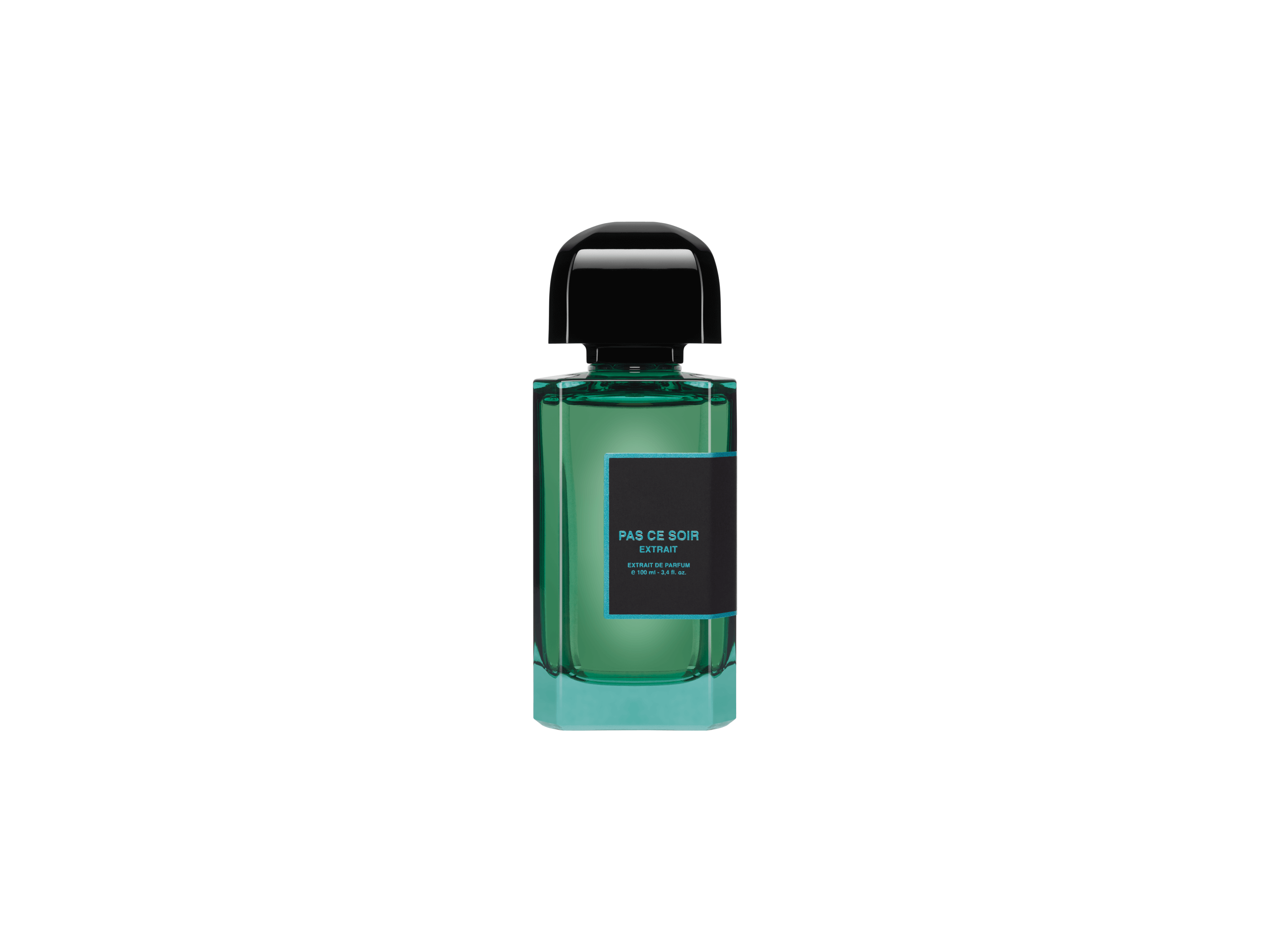 Pas Ce Soir Extrait perfume bottle, evoking sensuality and mystery with a blend of cacao, spices, and fruit notes.