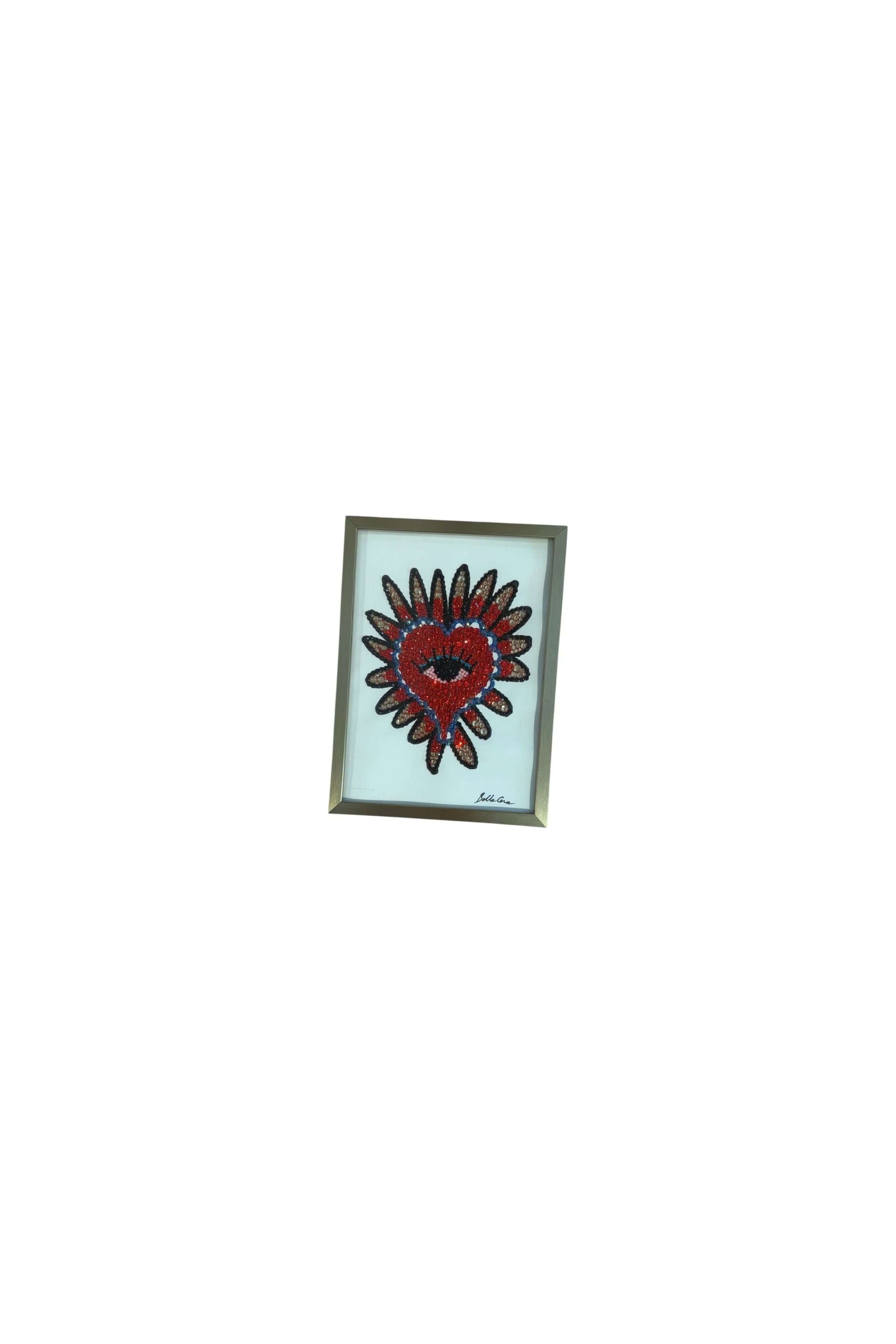 Photo encadrée 13x19 cm avec cristaux, œuvre d'art unique prête à accrocher pour sublimer votre intérieur.