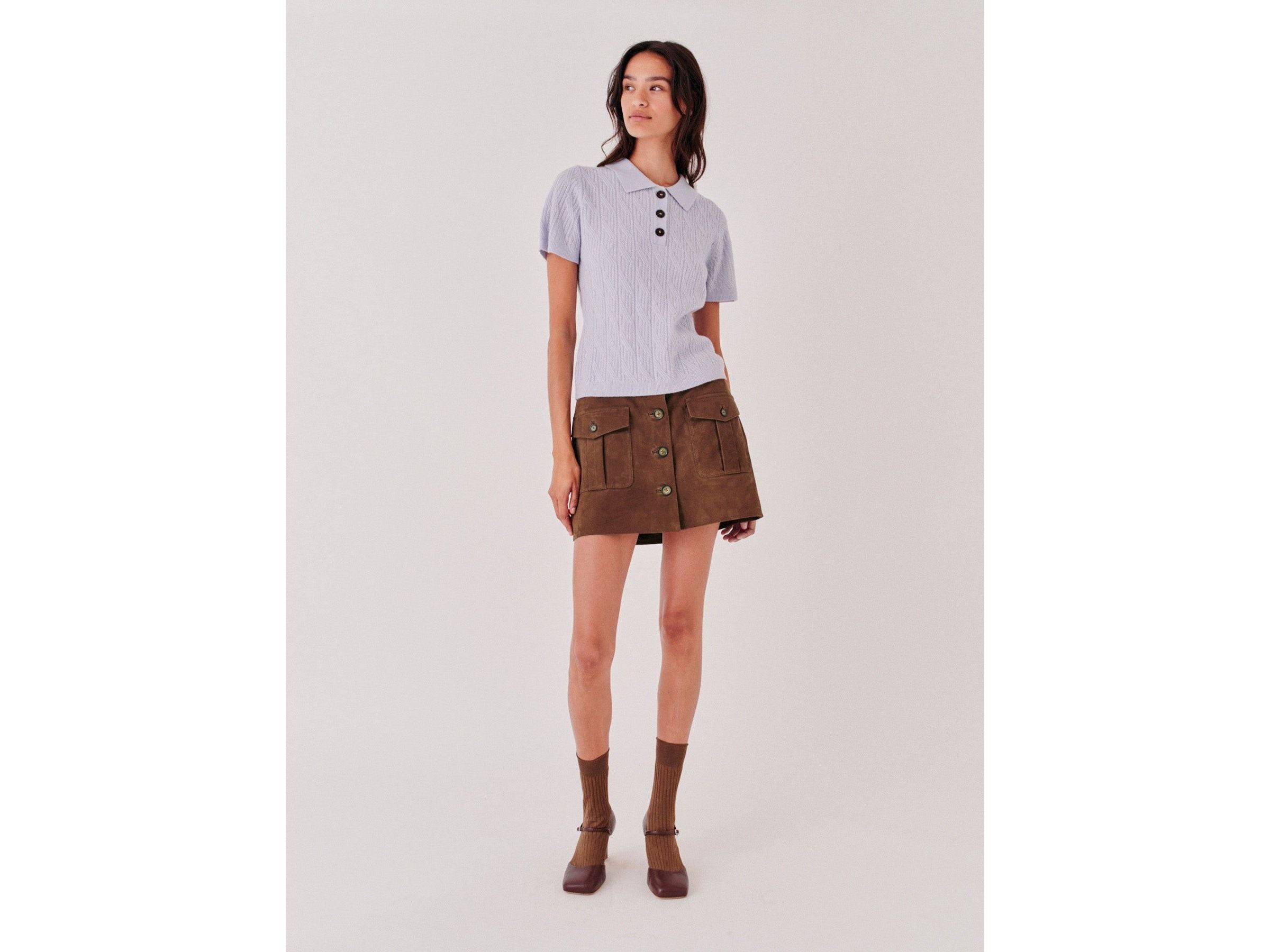 Suede Mini Skirt
