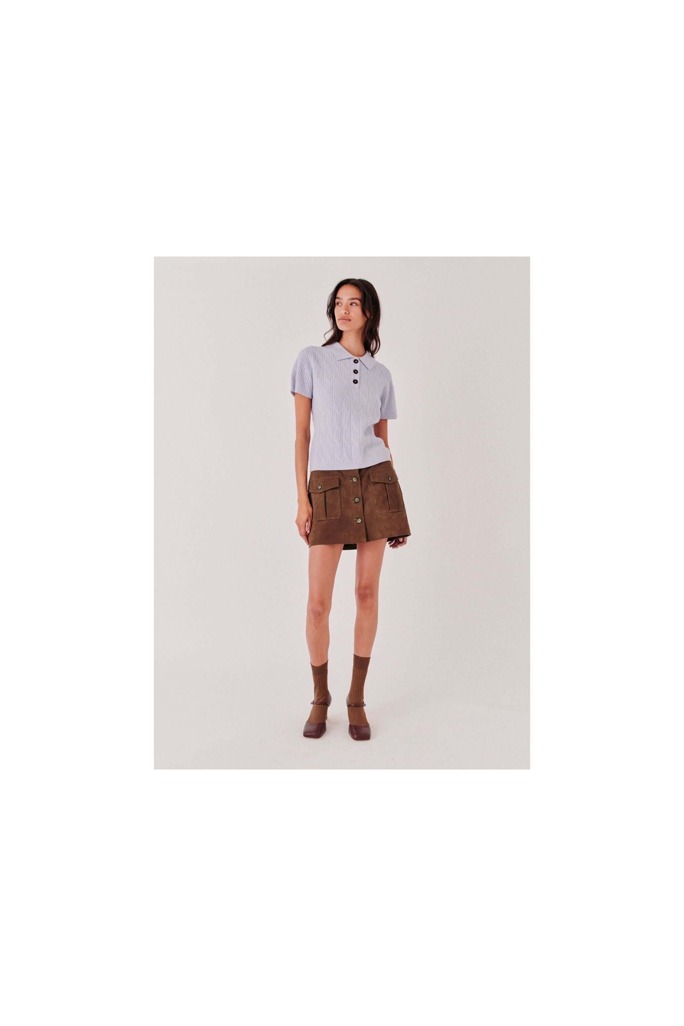 Suede Mini Skirt