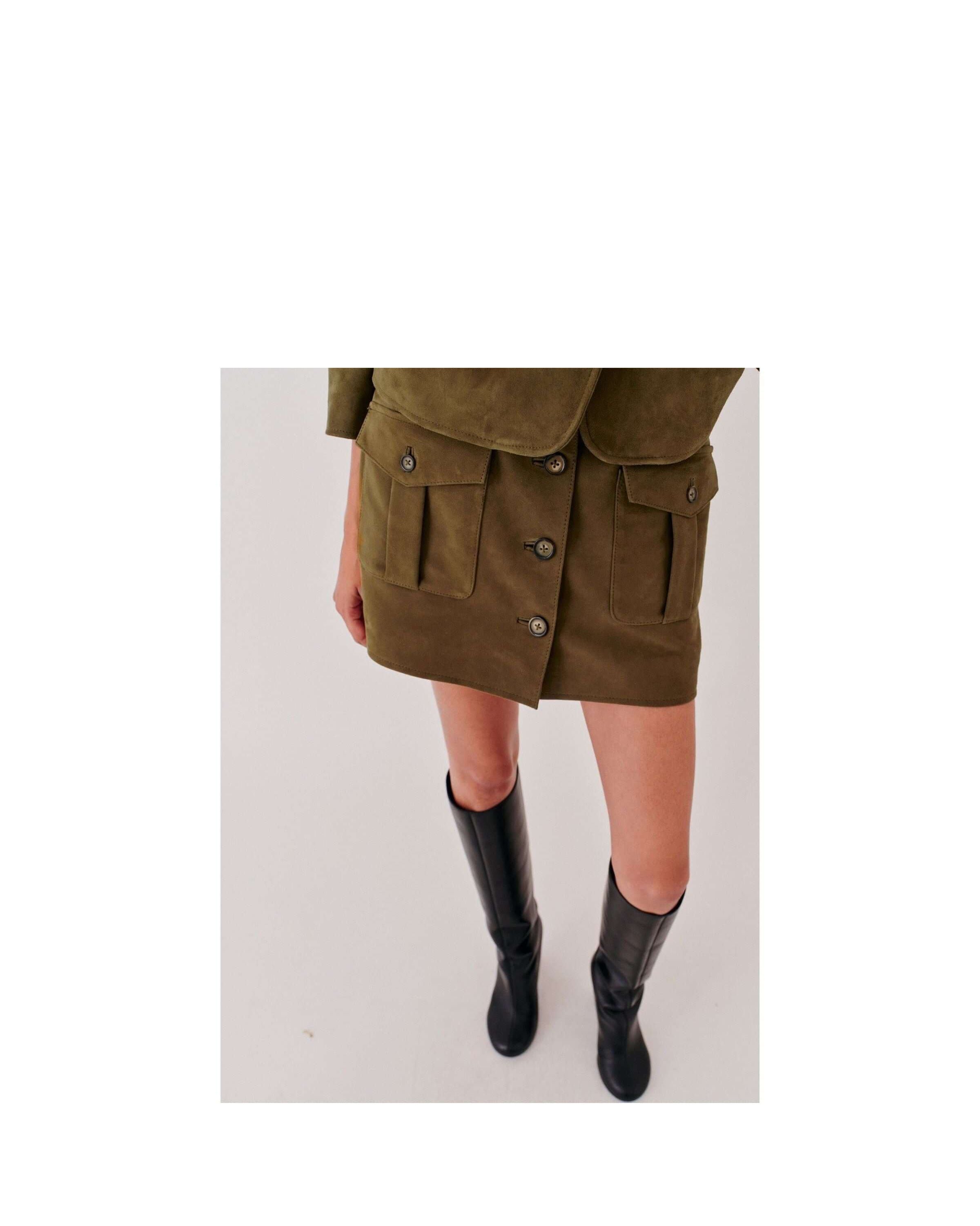 Suede Mini Skirt