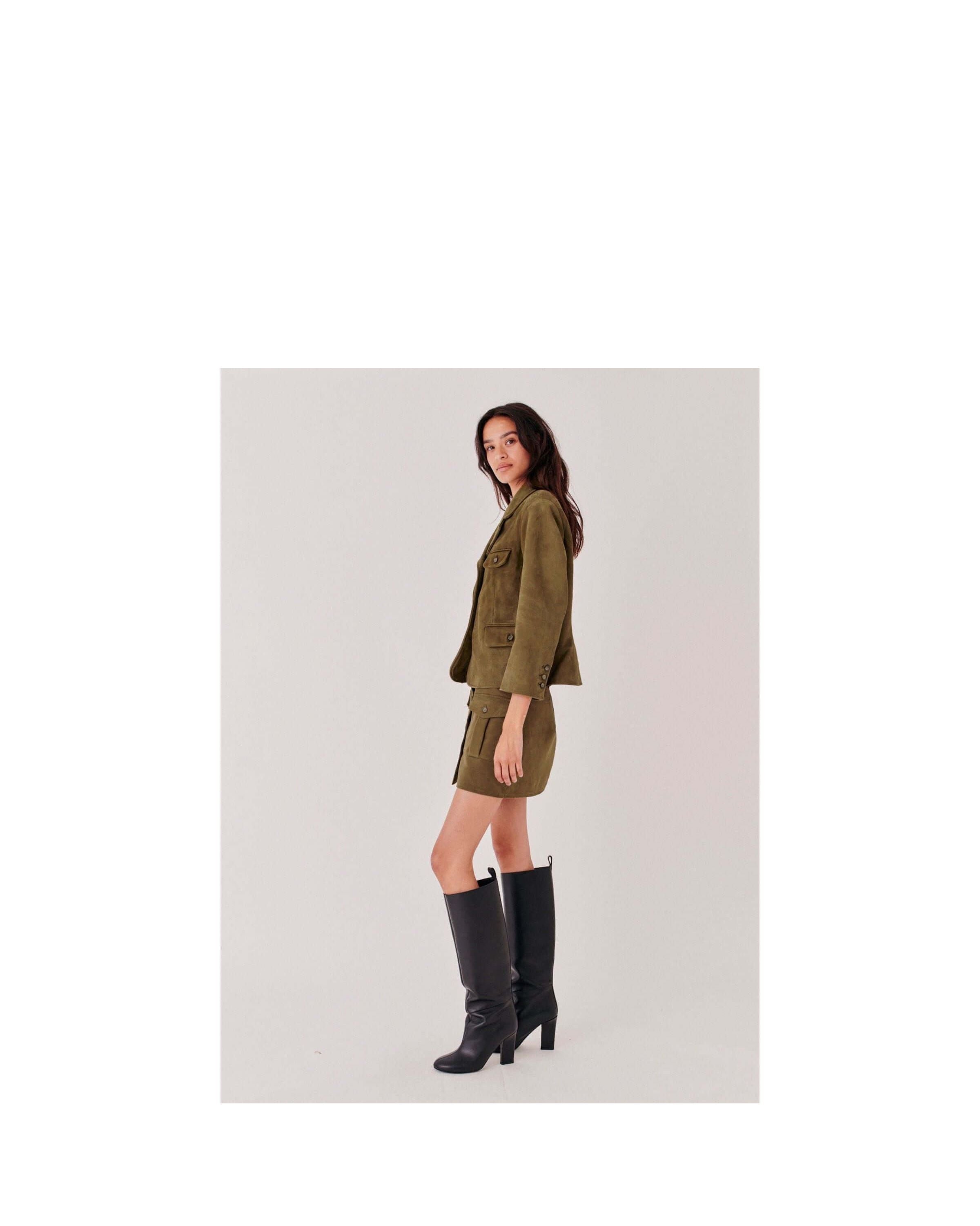 Suede Mini Skirt