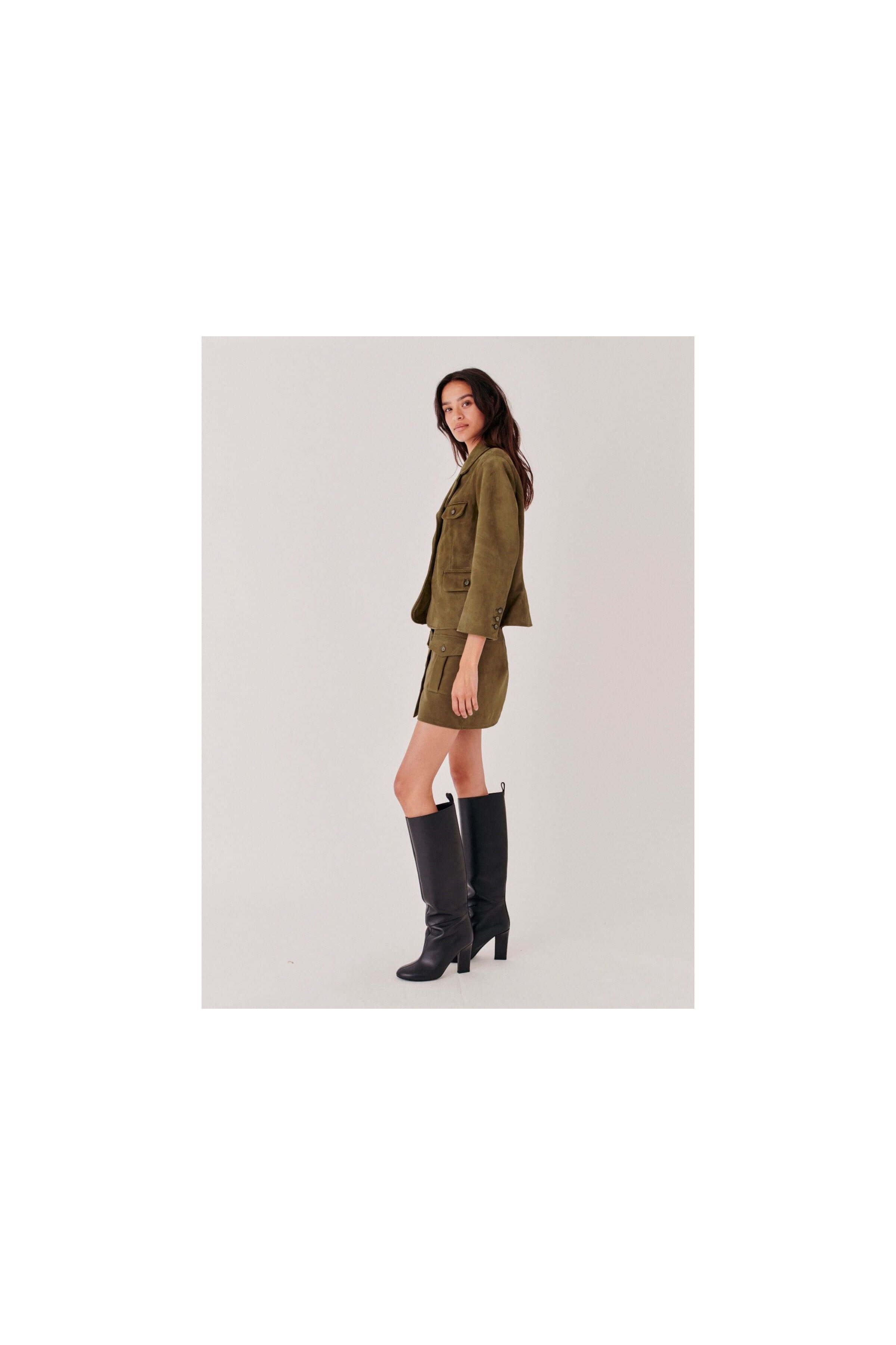 Suede Mini Skirt