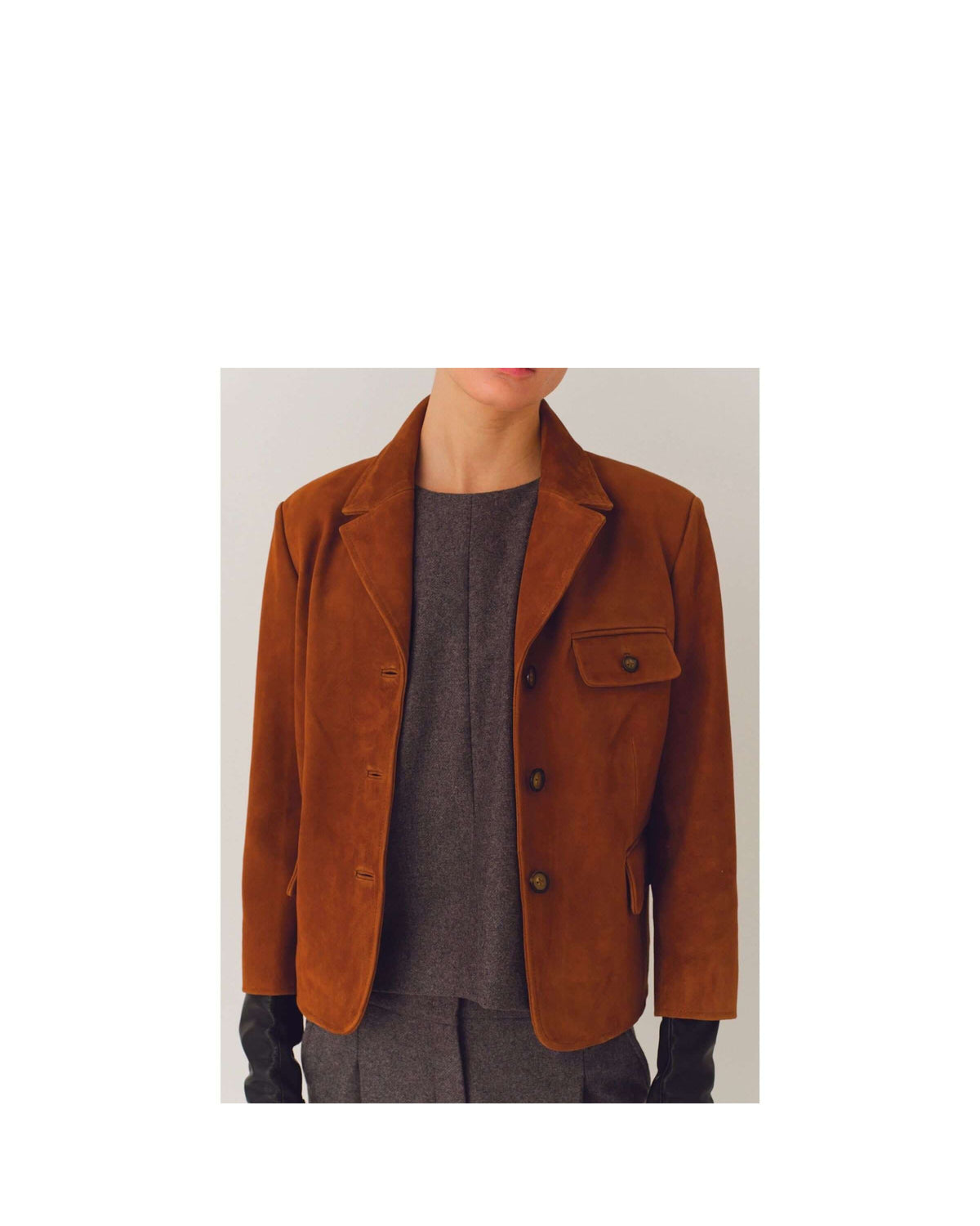 Suede Fitted Jacket