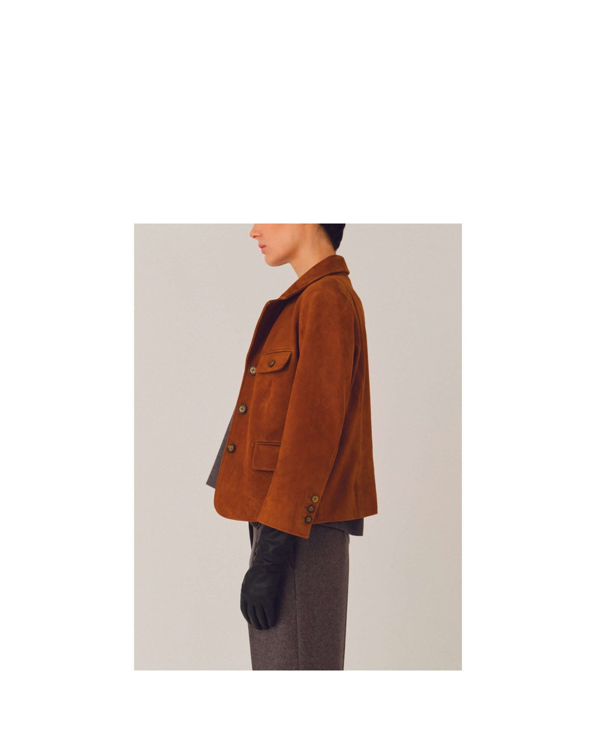 Suede Fitted Jacket