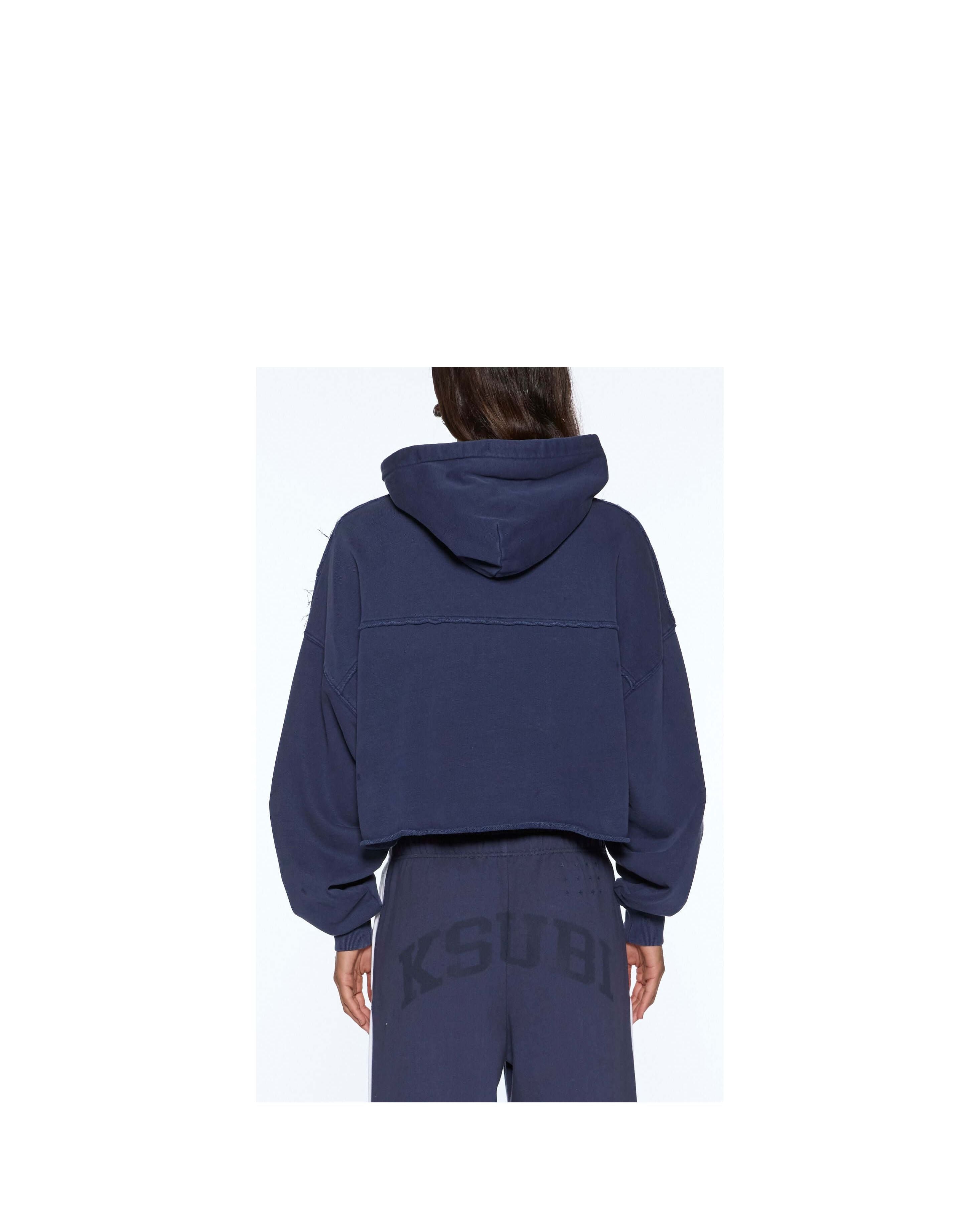 oh g hoodie cropped ink blue