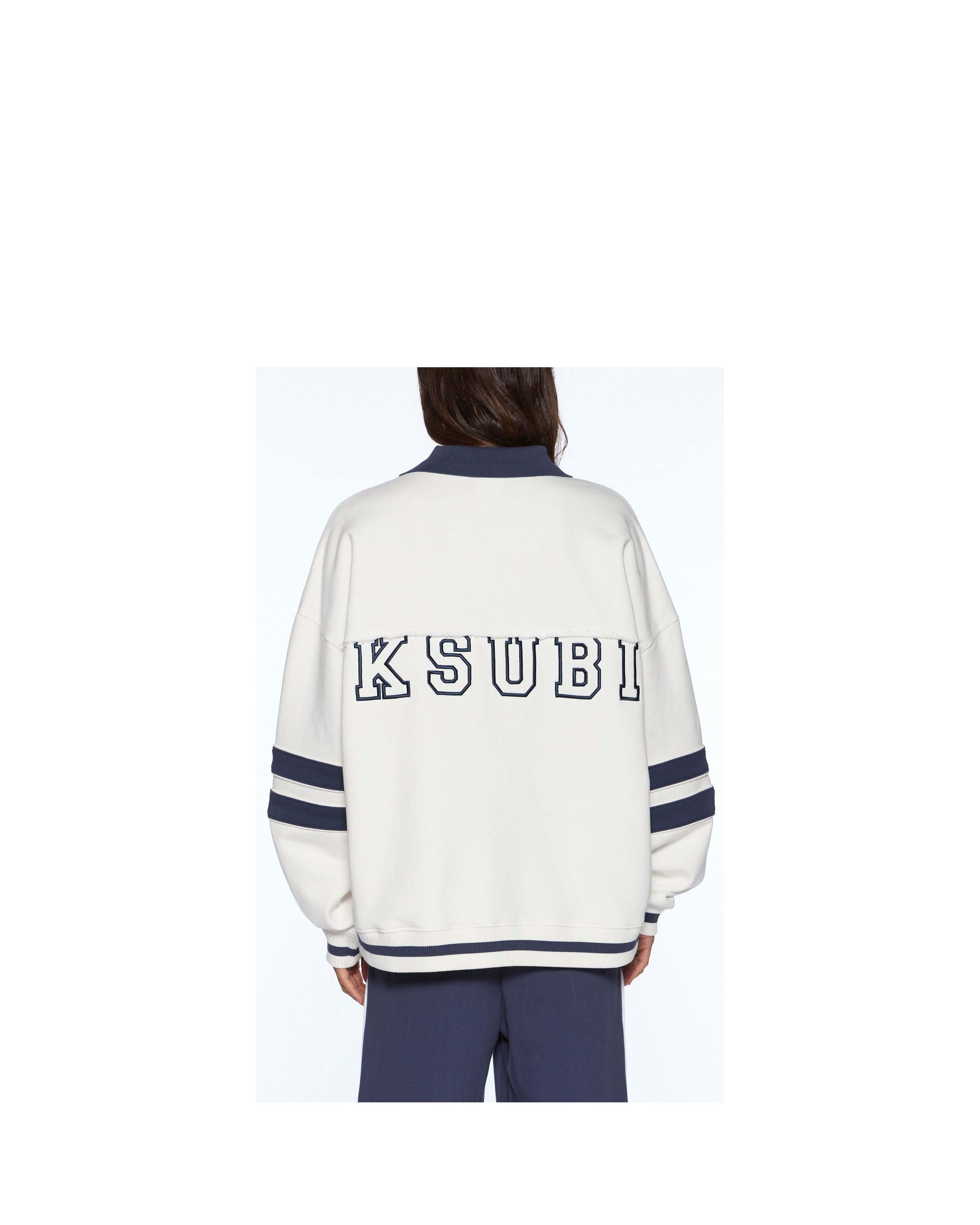 99 boyfriend polo sweatshirt vintage white