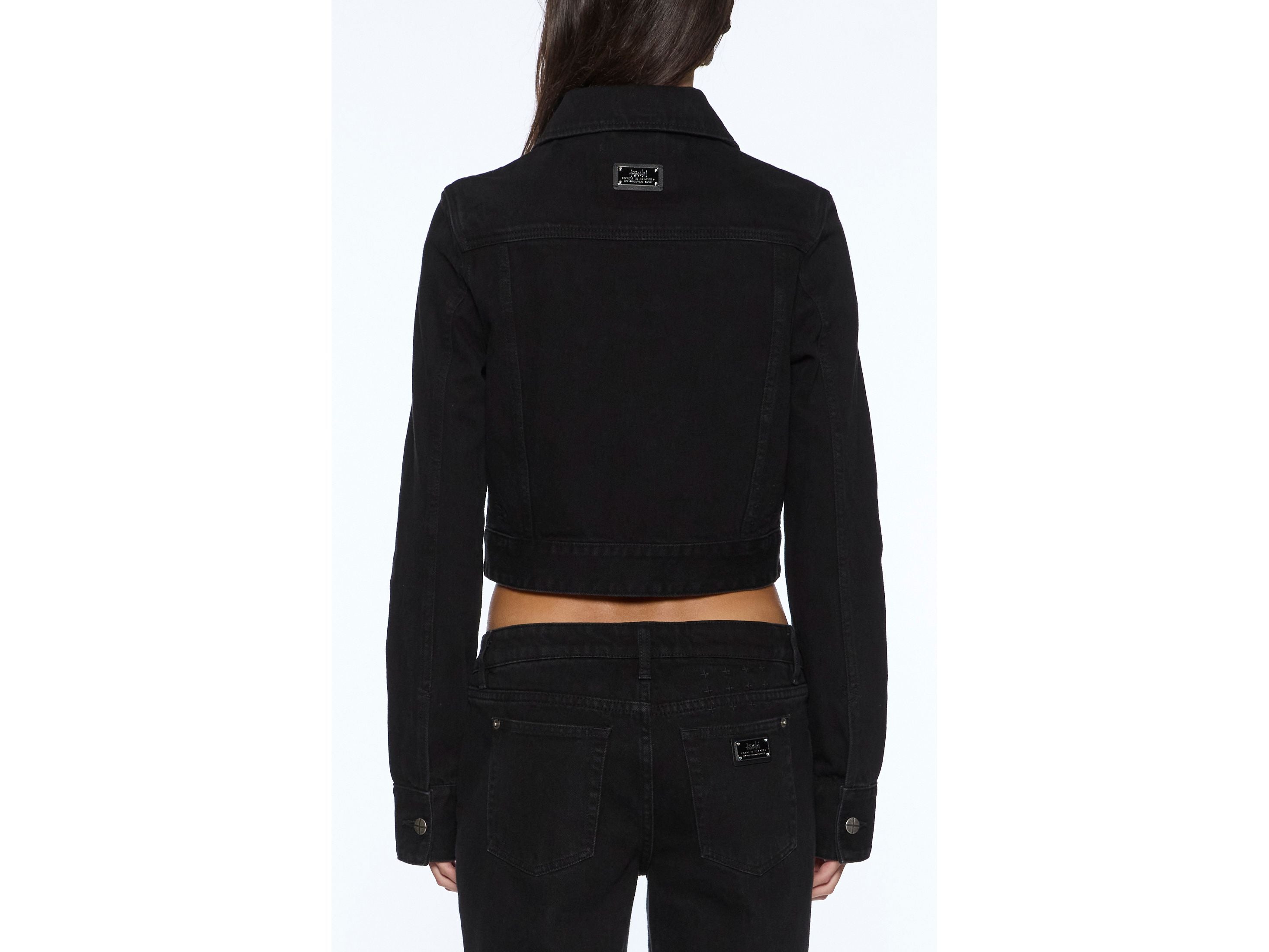 slim trucker jet black