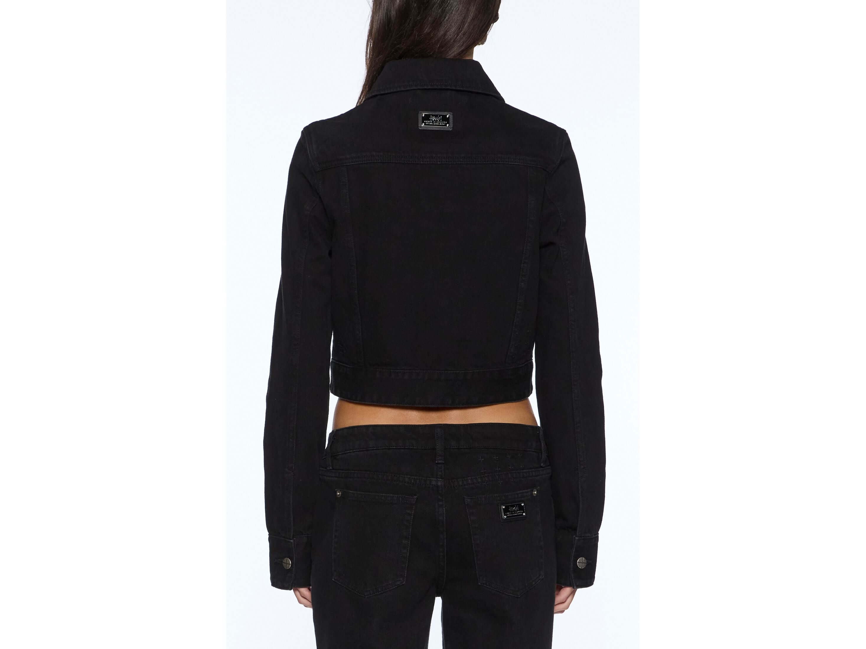 slim trucker jet black