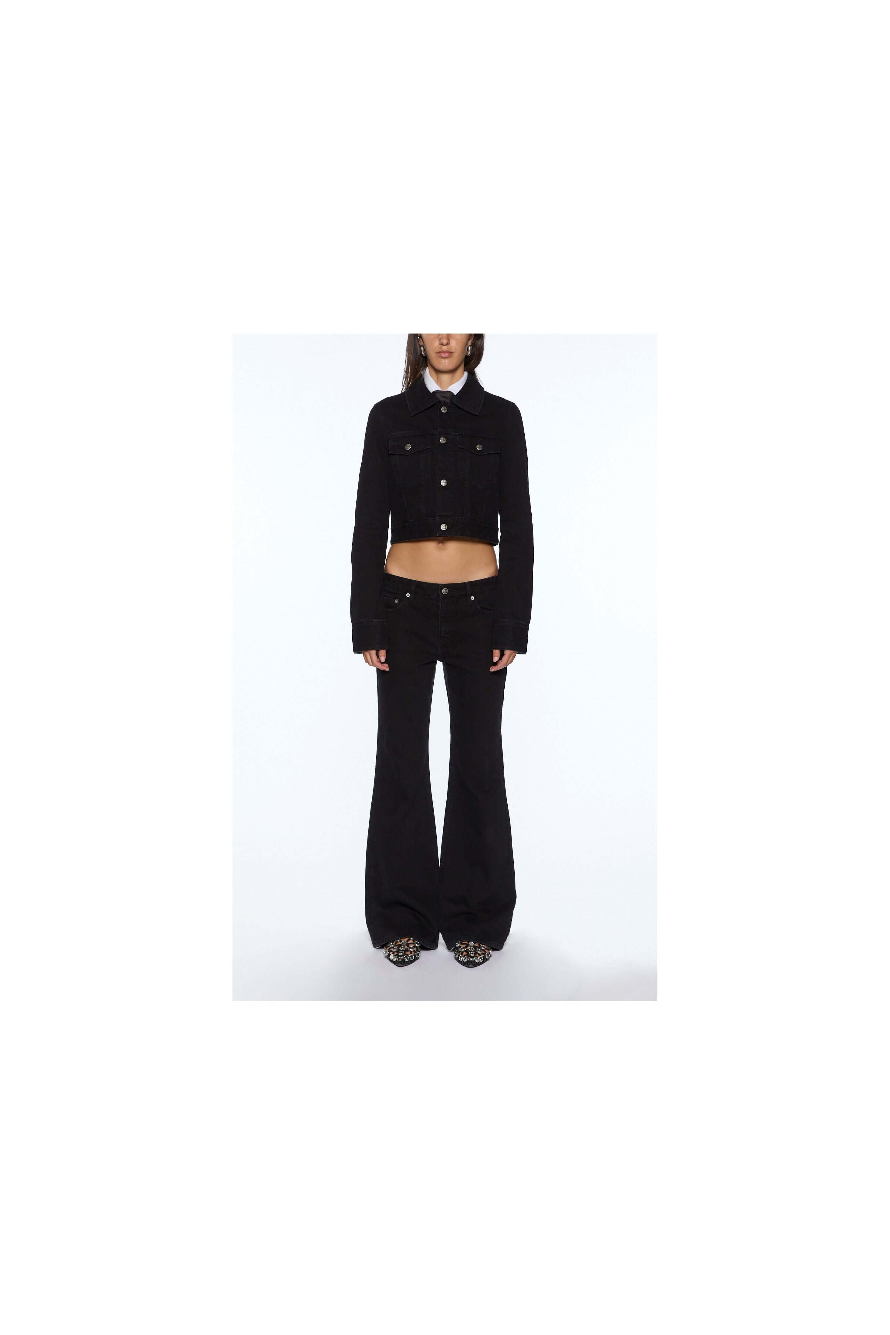 slim trucker jet black