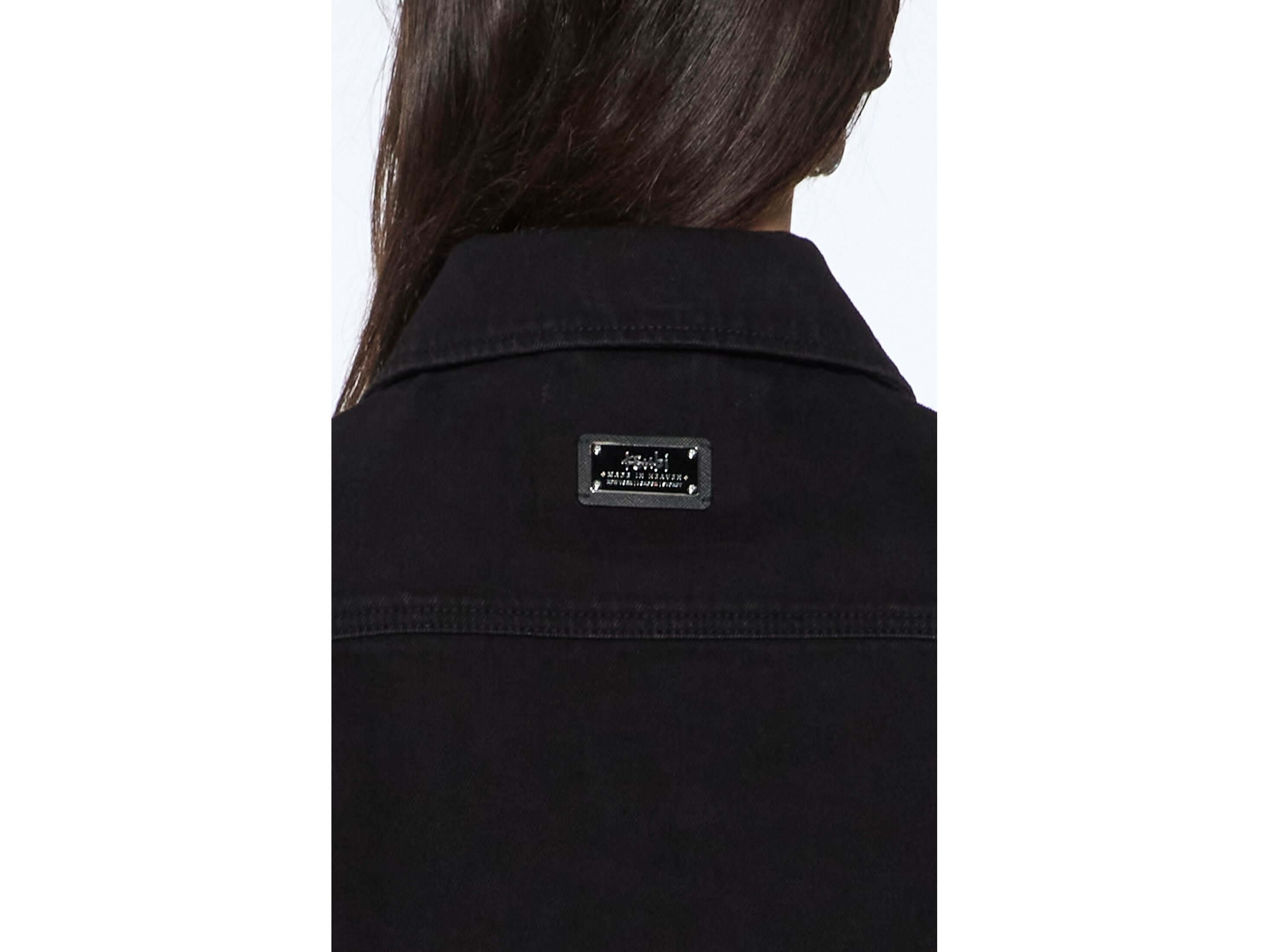 slim trucker jet black