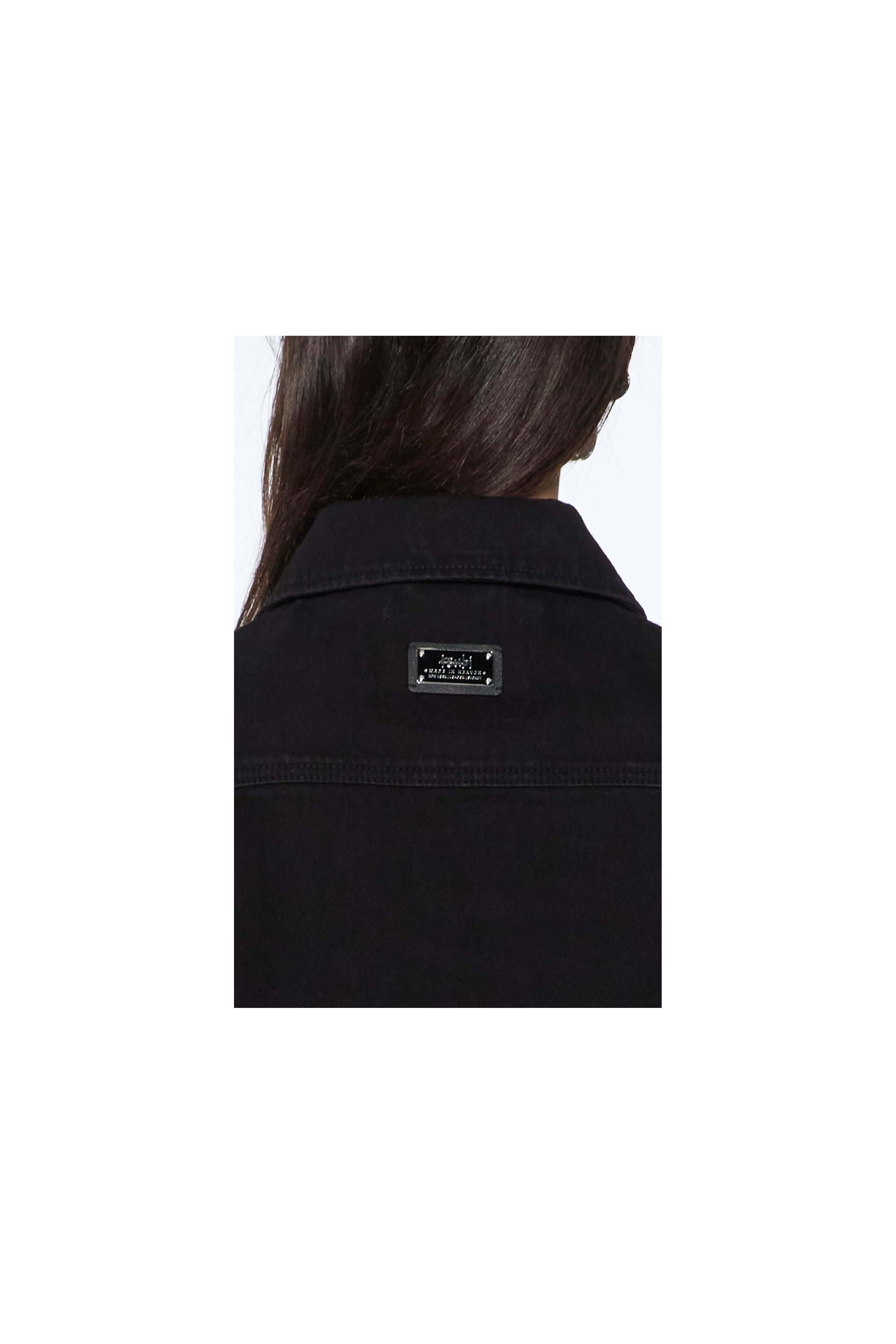 slim trucker jet black