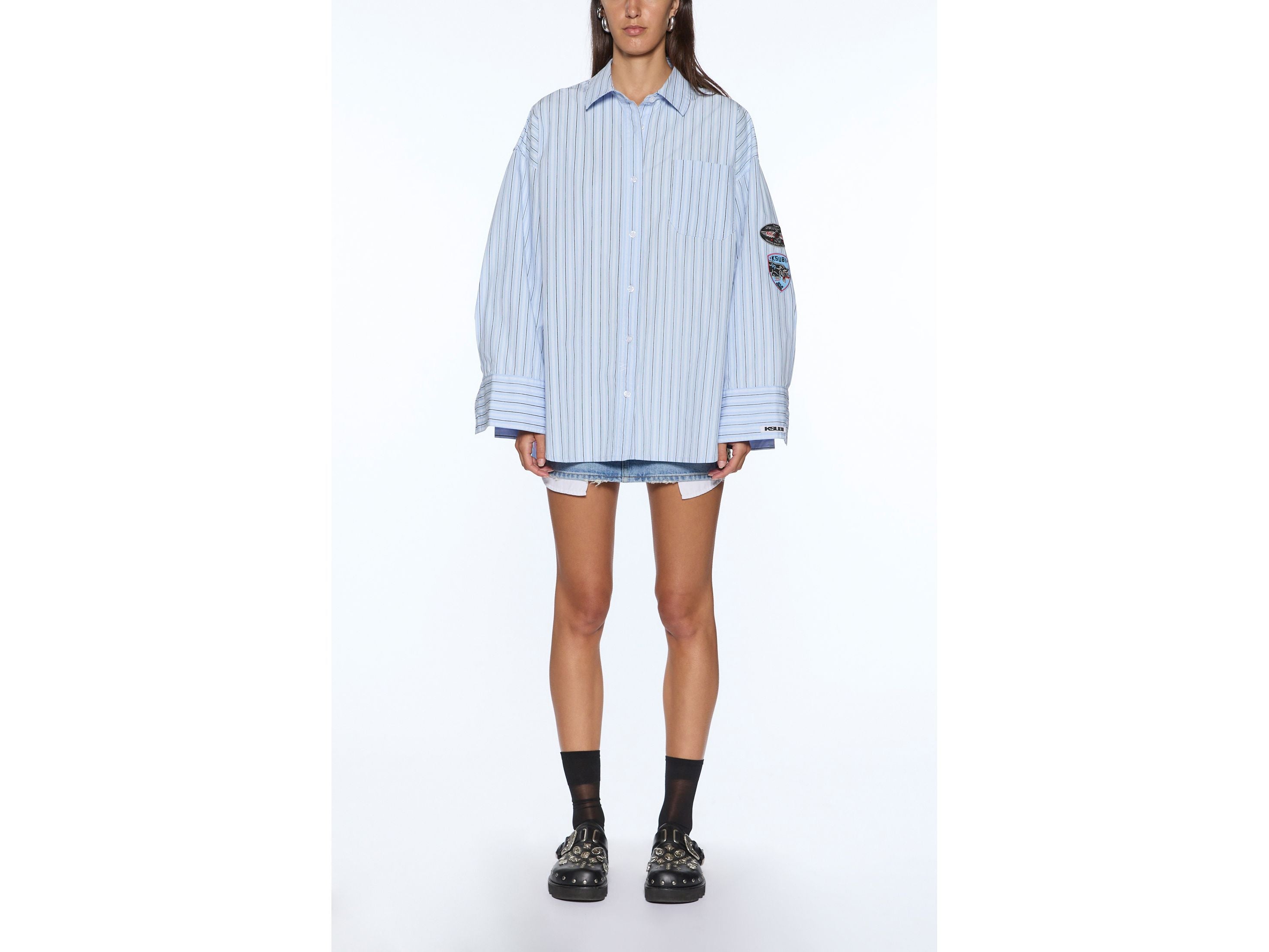 astra ls shirt blu stripe badg