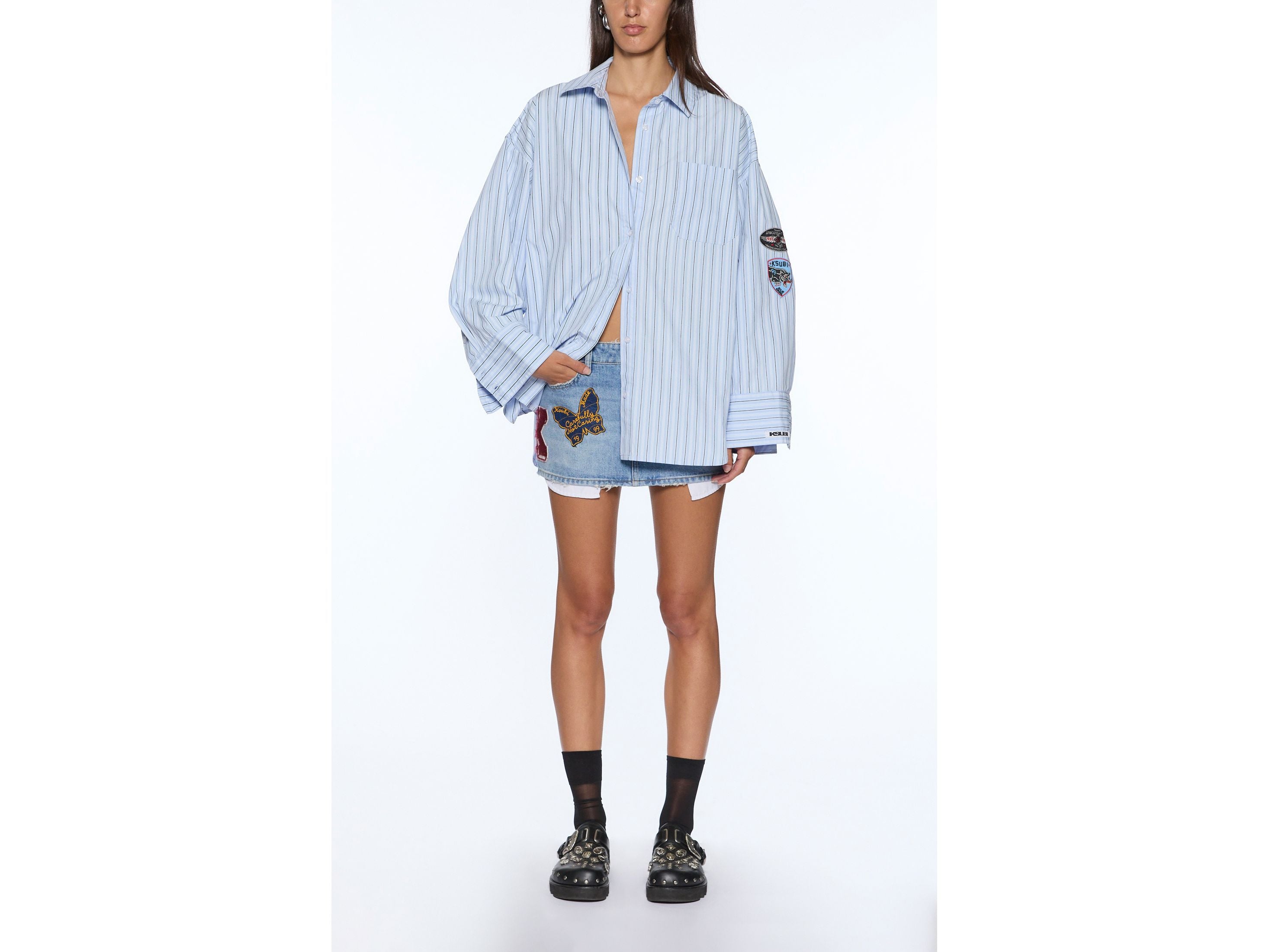 astra ls shirt blu stripe badg