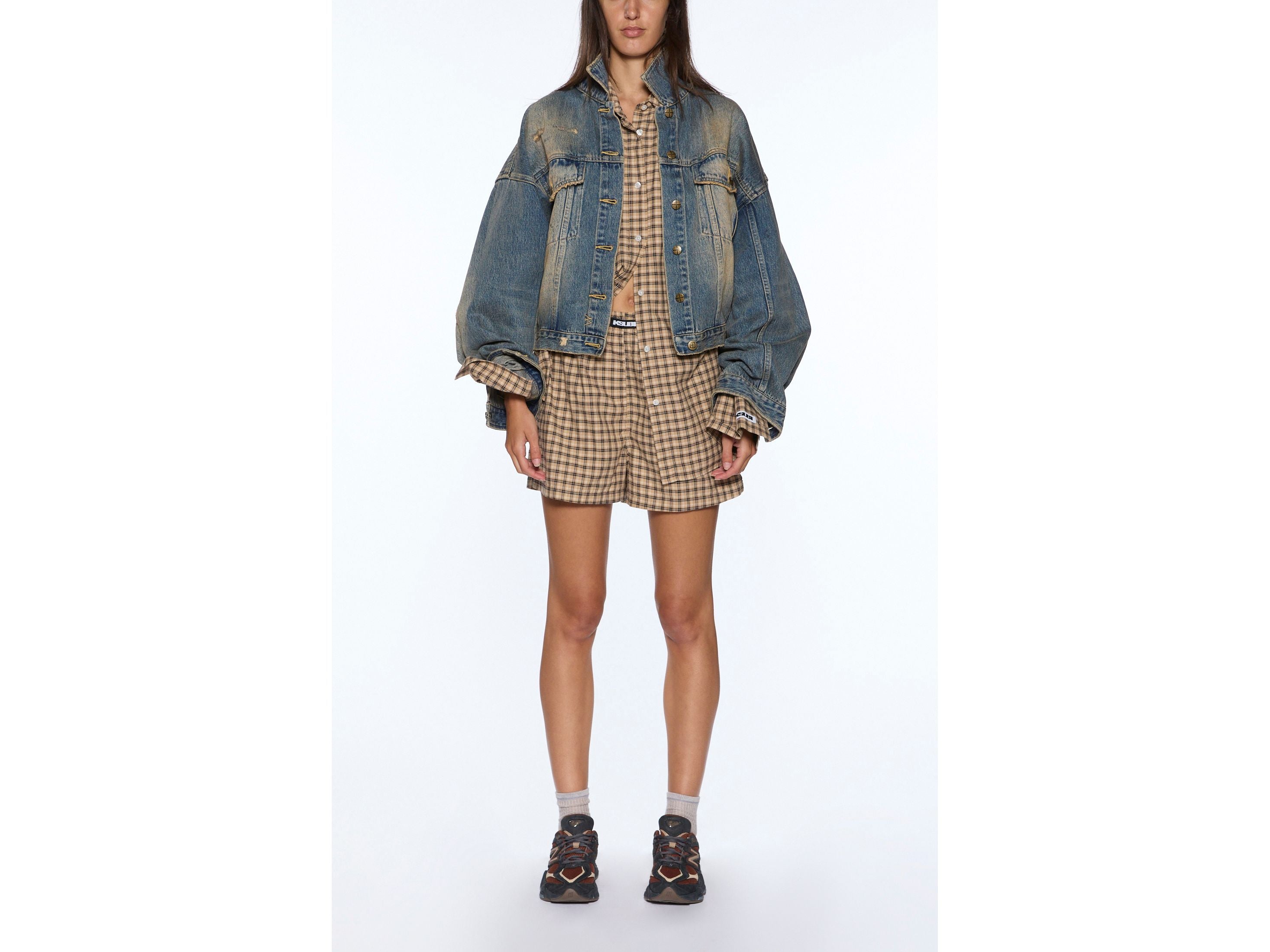 boxer shorts tan plaid