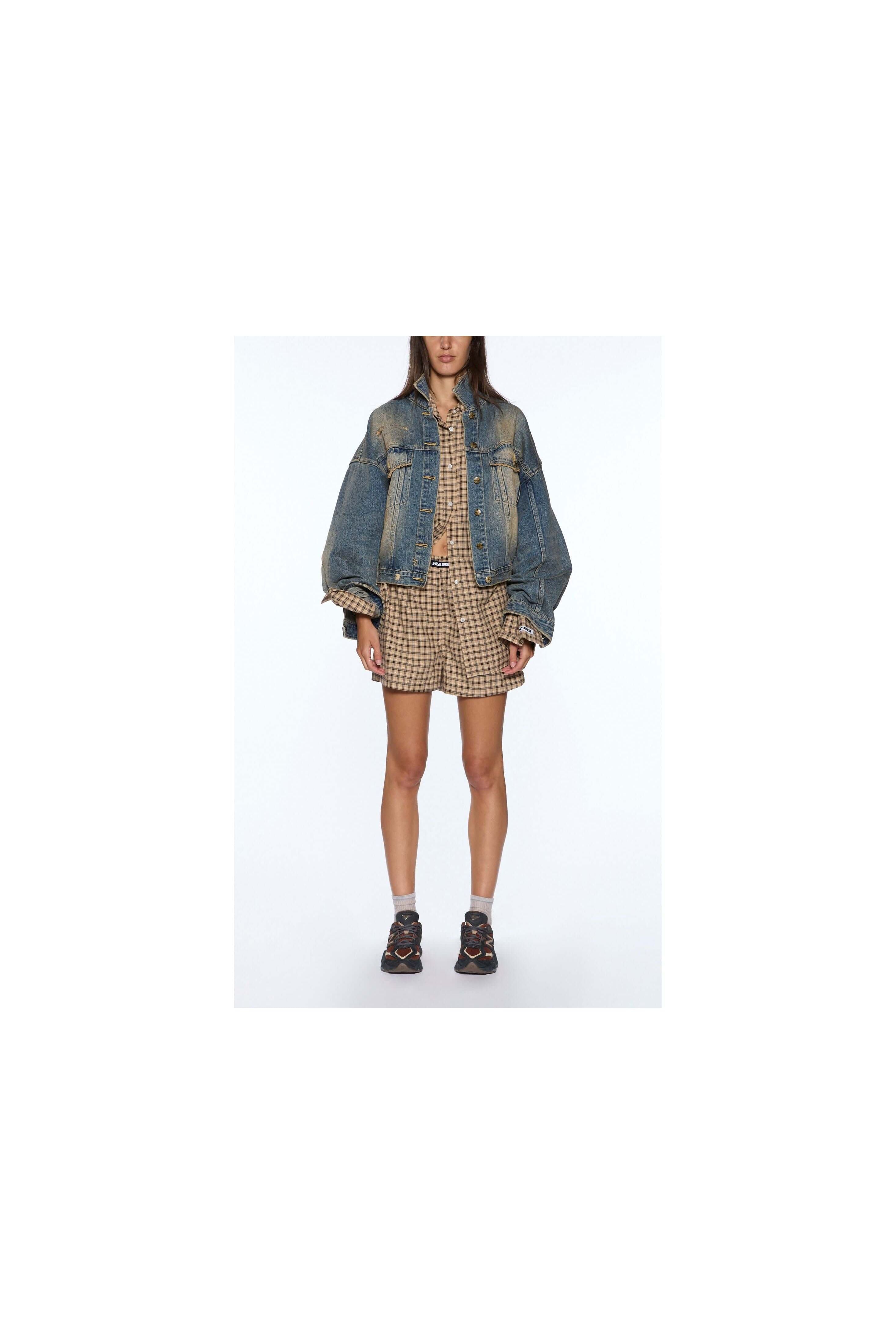 boxer shorts tan plaid