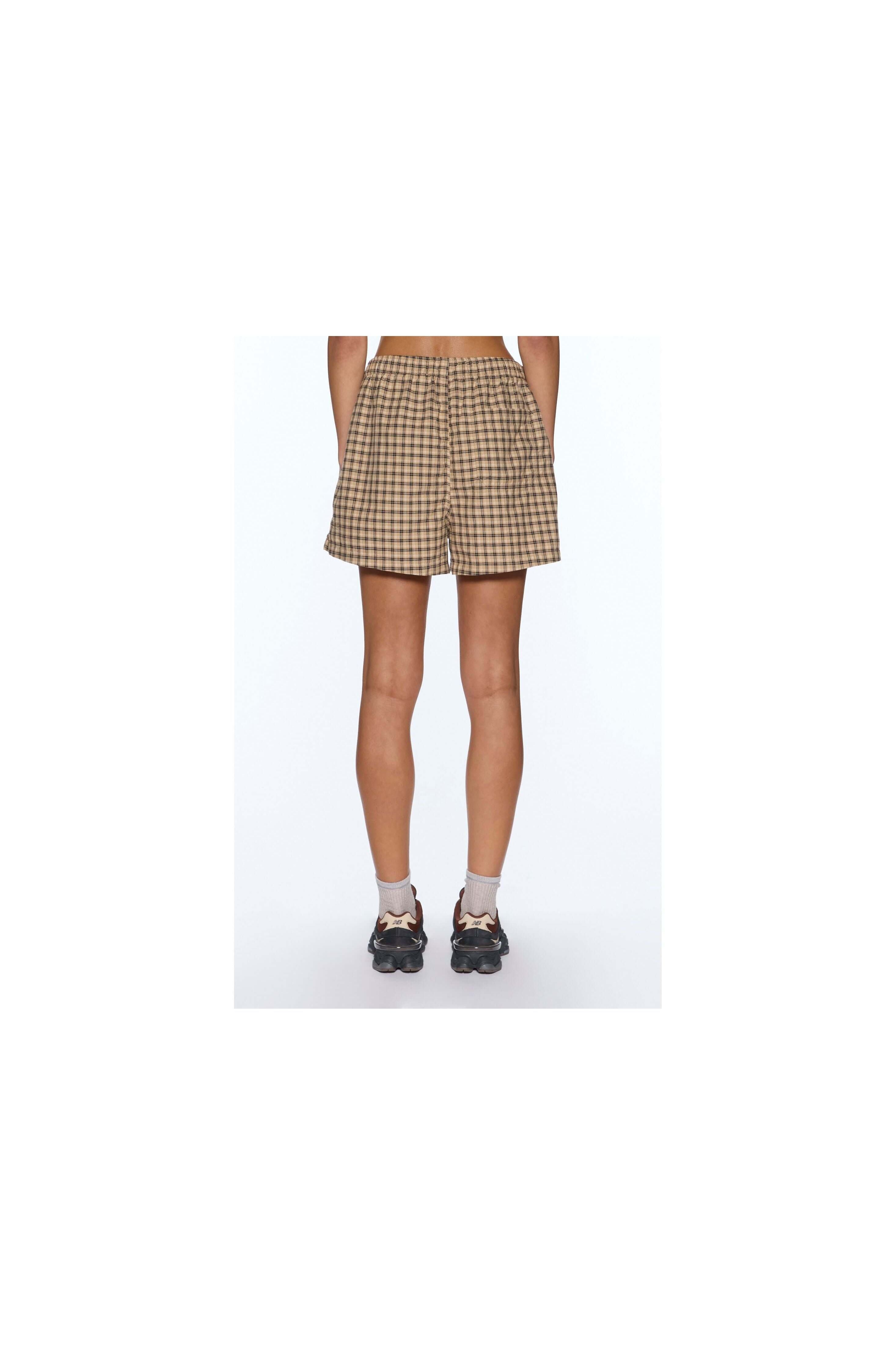 boxer shorts tan plaid