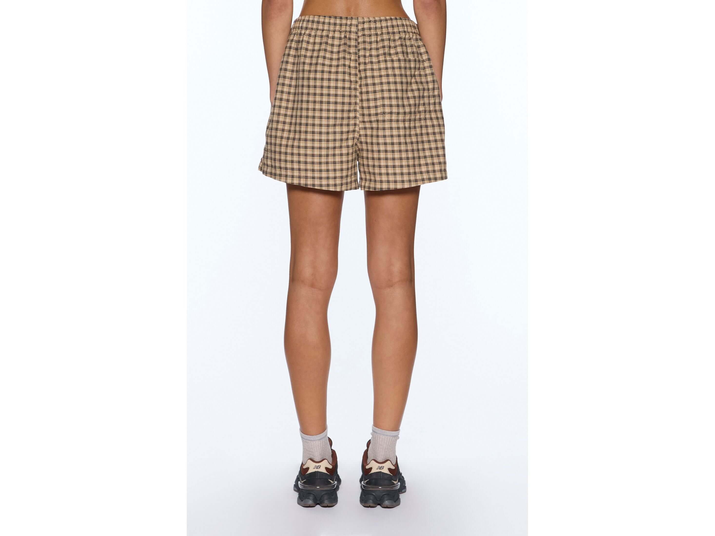 boxer shorts tan plaid
