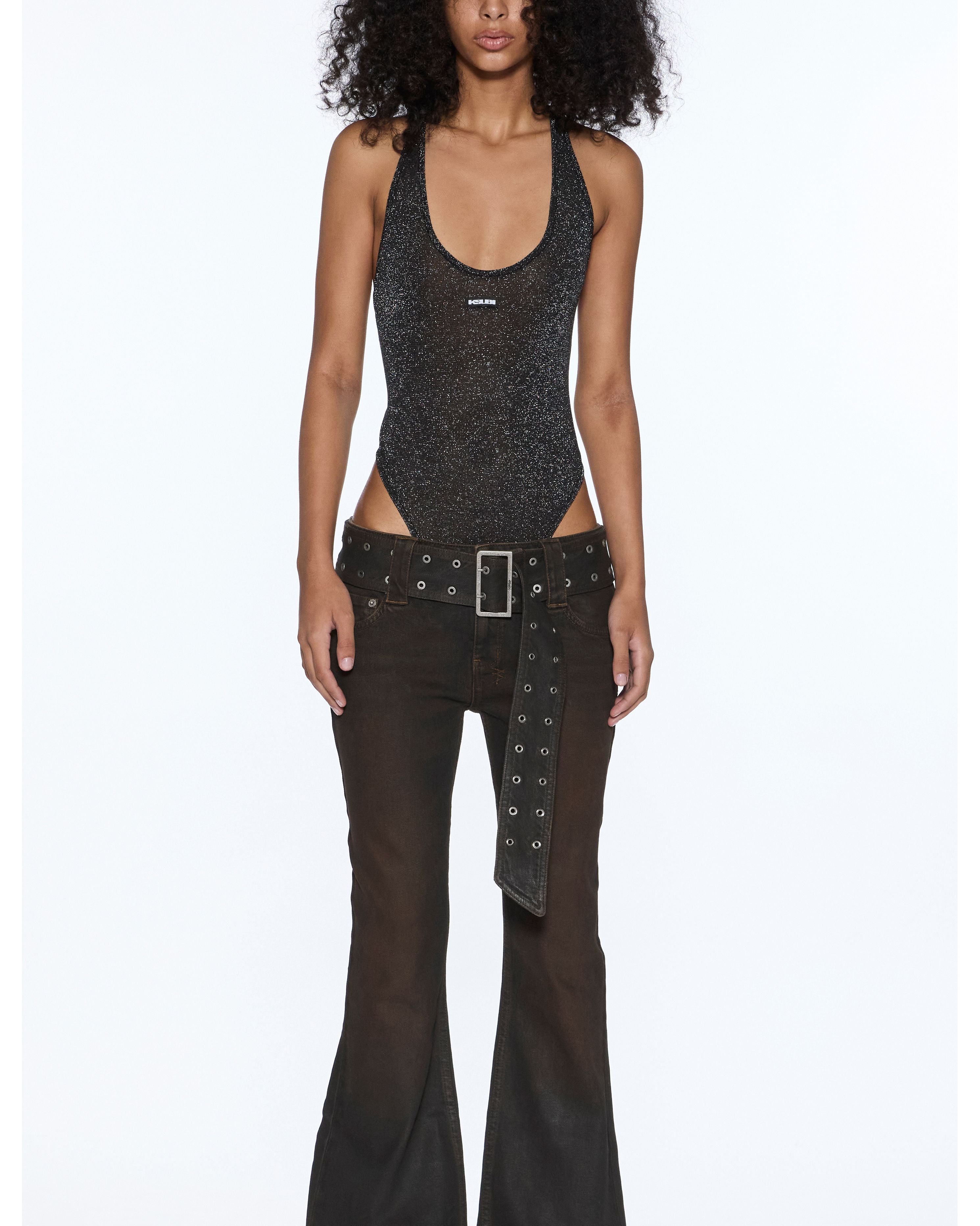 lara bodysuit silver