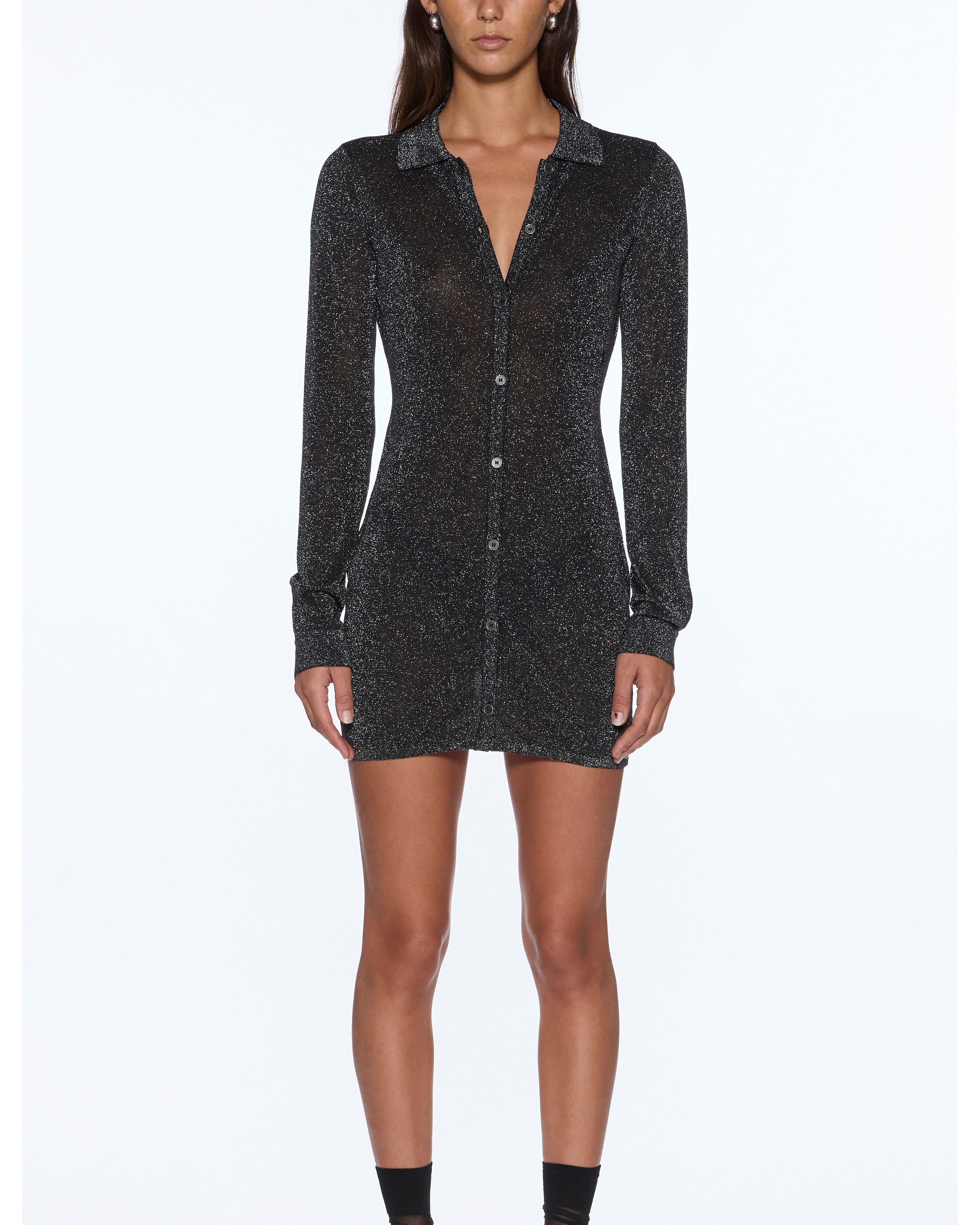 devin ls shirtdress silver